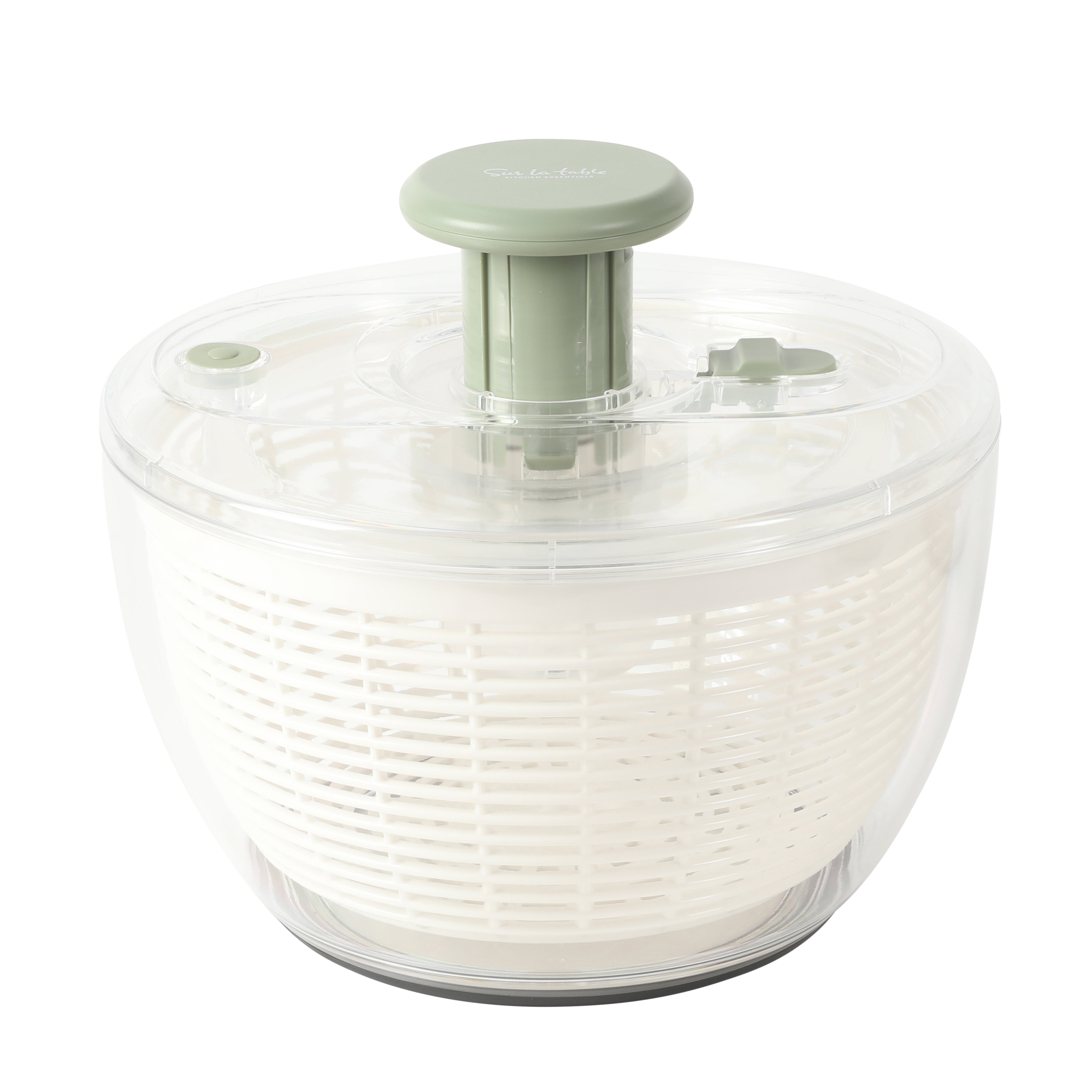Sur La Table Kitchen Essential 6.3 Qt Salad Spinner, Fruit Washer, Fruit Washing Bowl with Strainer, Vegetable Cleaner, Salad Cleaner, Lettuce Washer