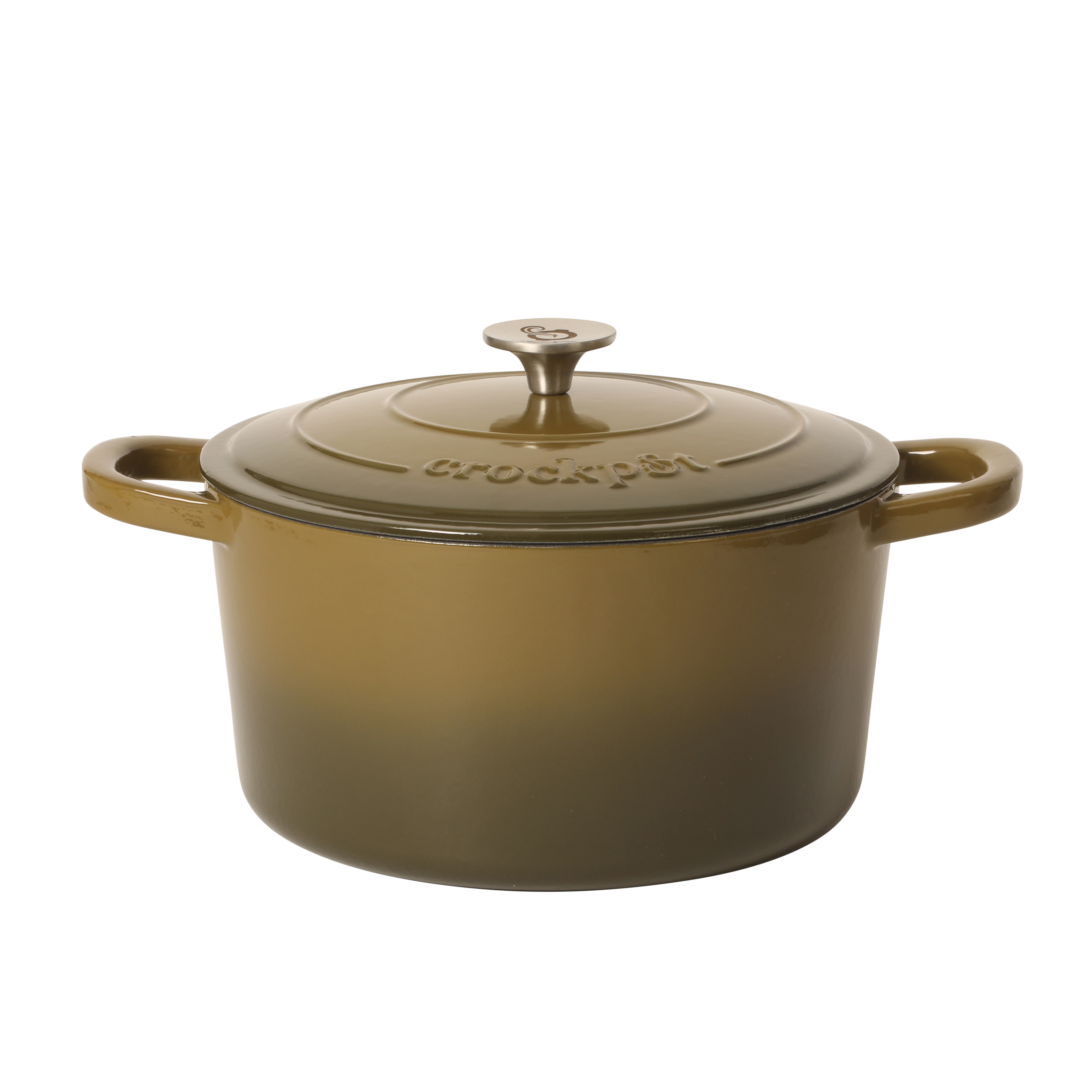 Crock Pot Artisan 5-Quart Round Cast Iron Dutch Oven Pot With Lid