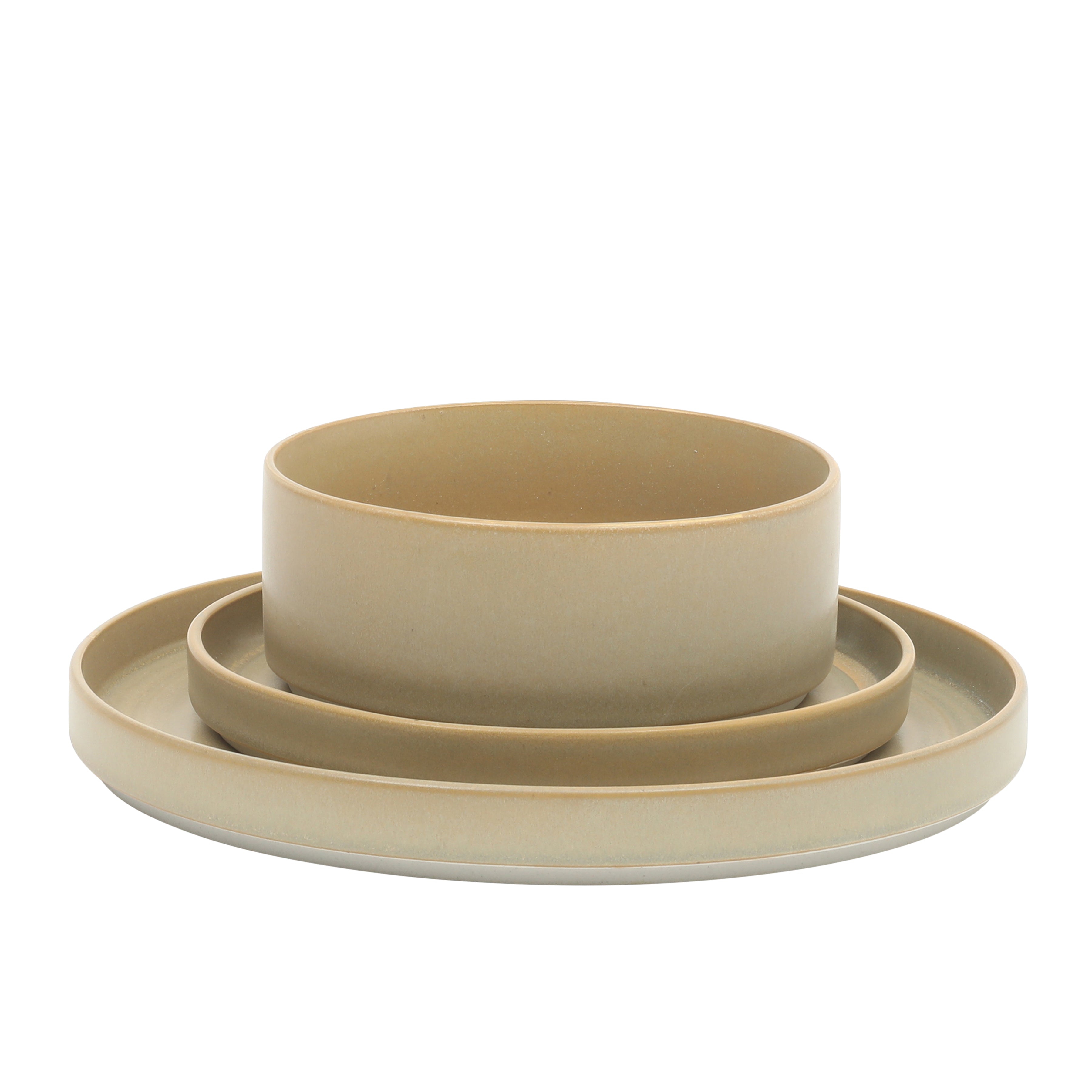 Gibson Elite Echo Bay 12 Piece Porcelain Reactive Glaze (Service for 4) Ceramic Plates and Bowls Modern Stackable Dinnerware Set