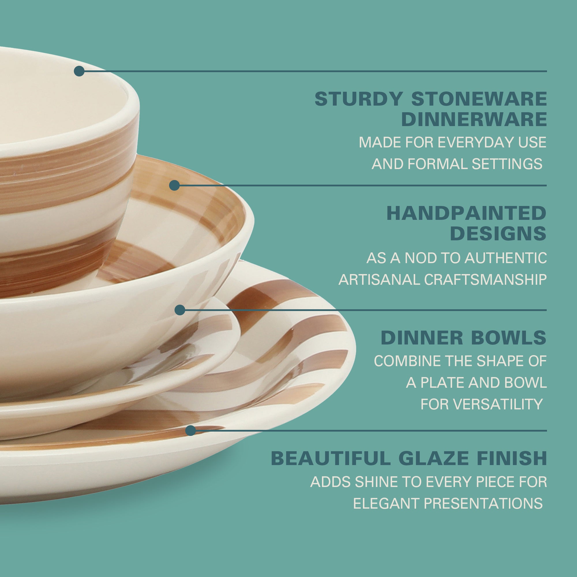 Gibson Home Kenwood Shores 16-Piece Dinnerware Set