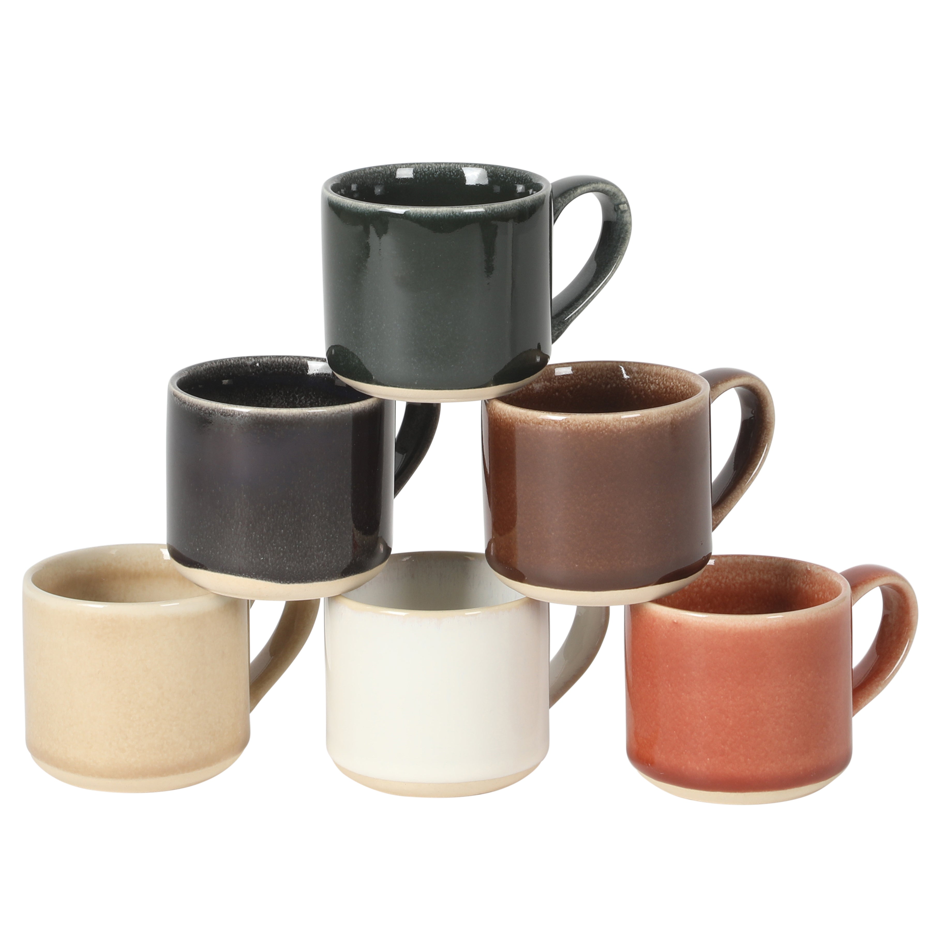 Mr. Coffee Espresso Whims 4-ounce Reactive Glaze Espresso Cup Set of 6