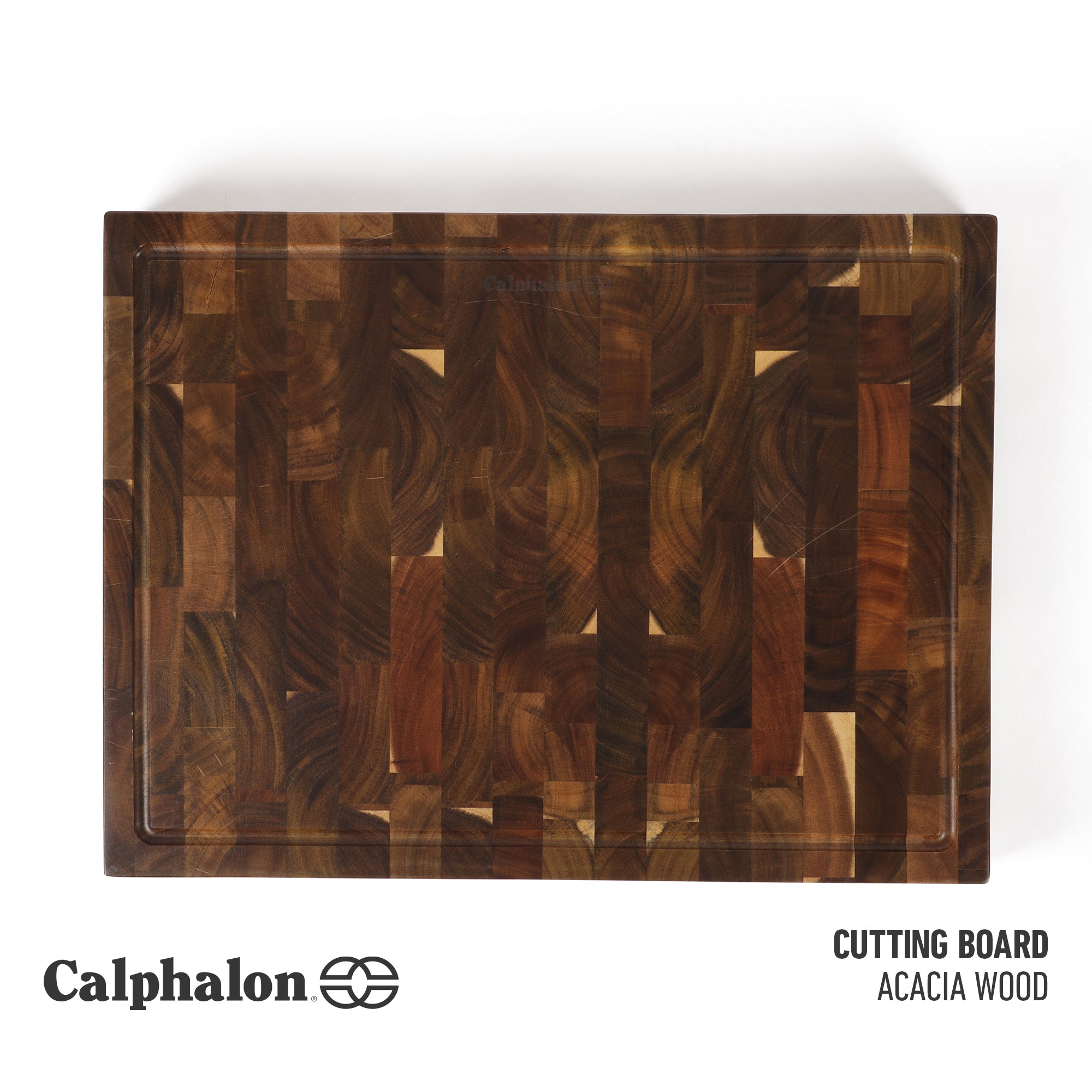 Calphalon Edge Guard End Grain Acacia Wood Cutting Board