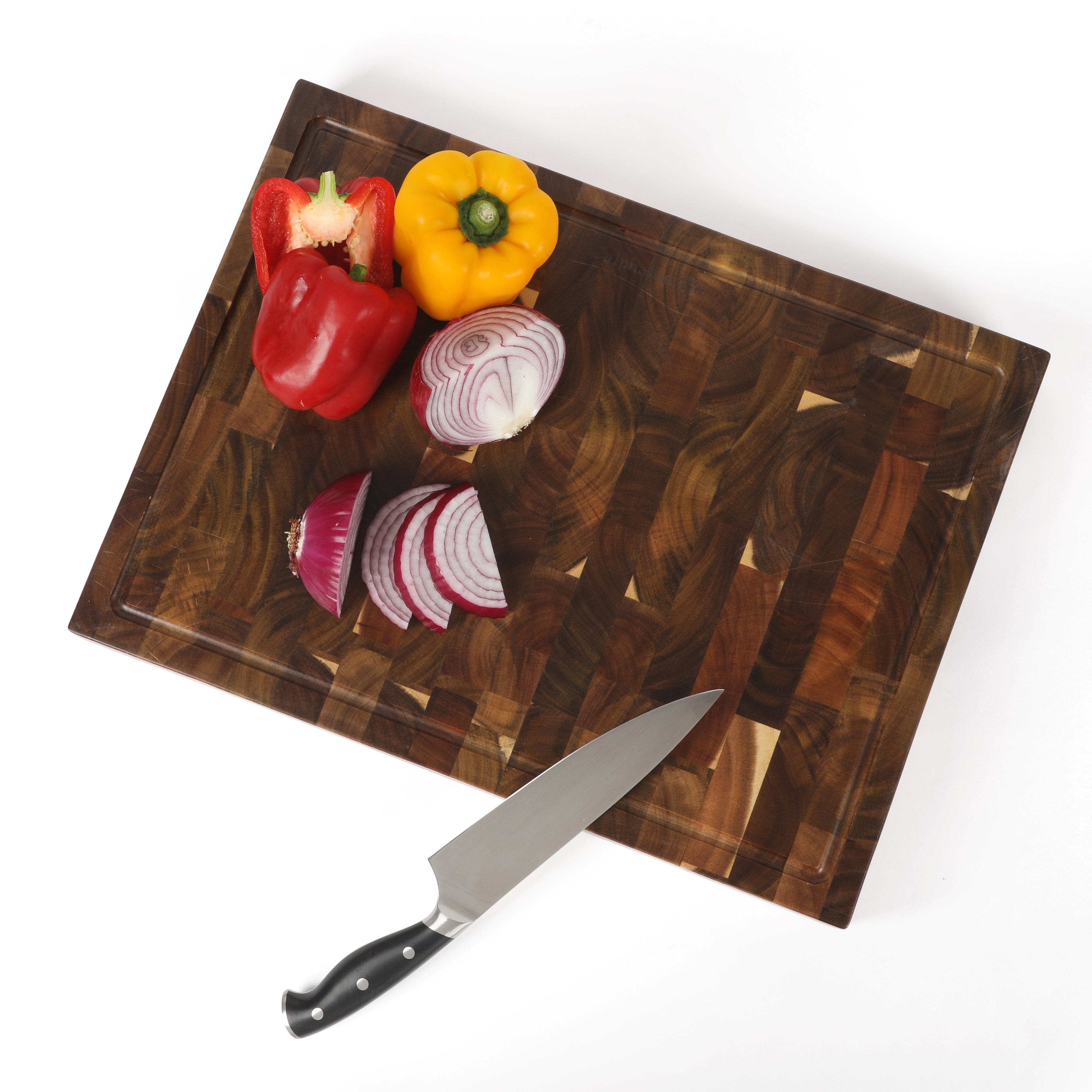 Calphalon Edge Guard End Grain Acacia Wood Cutting Board