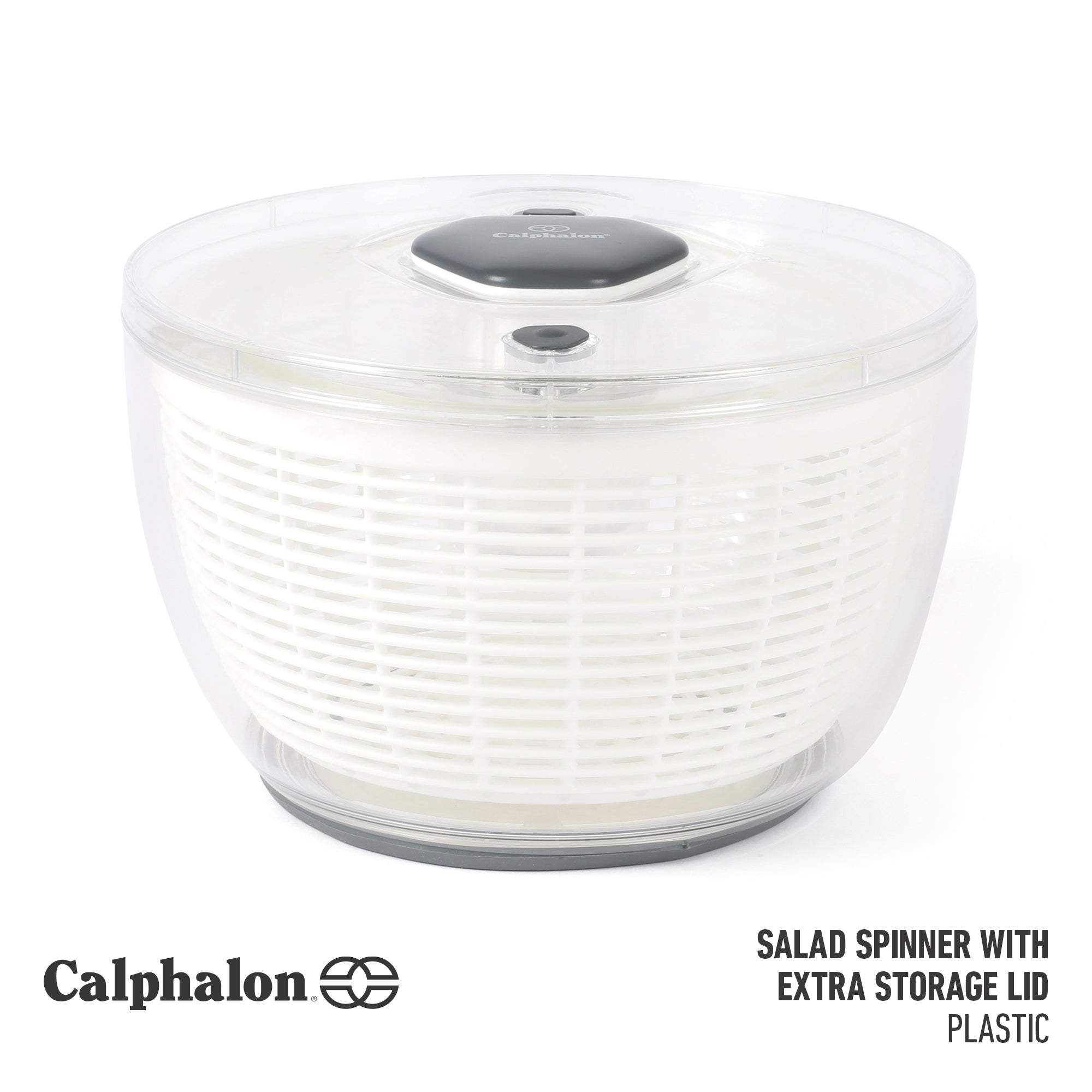 Calphalon Aero 6.3 Qt Salad Spinner, Fruit Washer, Fruit Washing Bowl with Strainer, Vegetable Cleaner, Salad Cleaner, Lettuce Washer