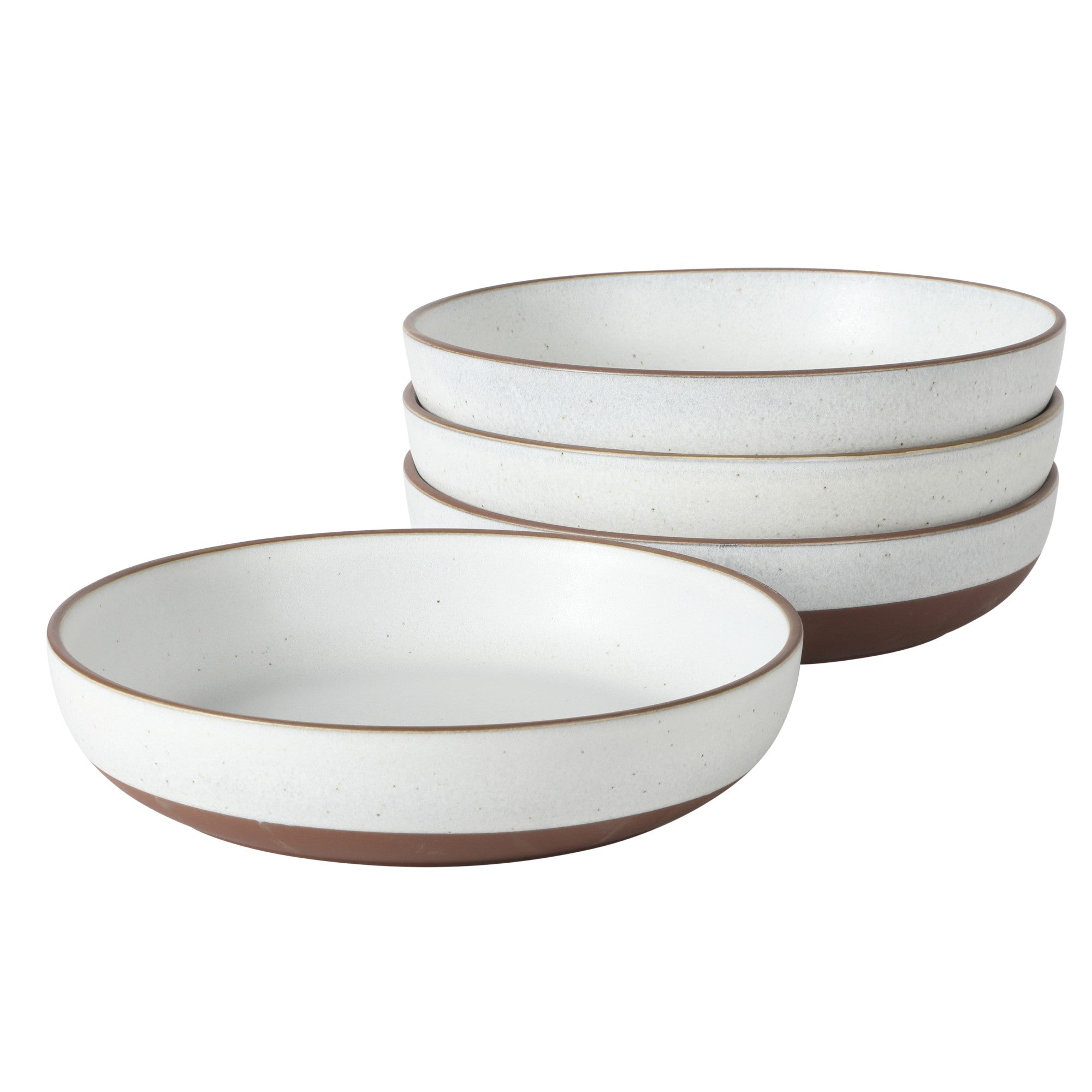 Gibson Elite William Crest 4 Piece Dinner Bowl Set, 8.5” Round Stonewa