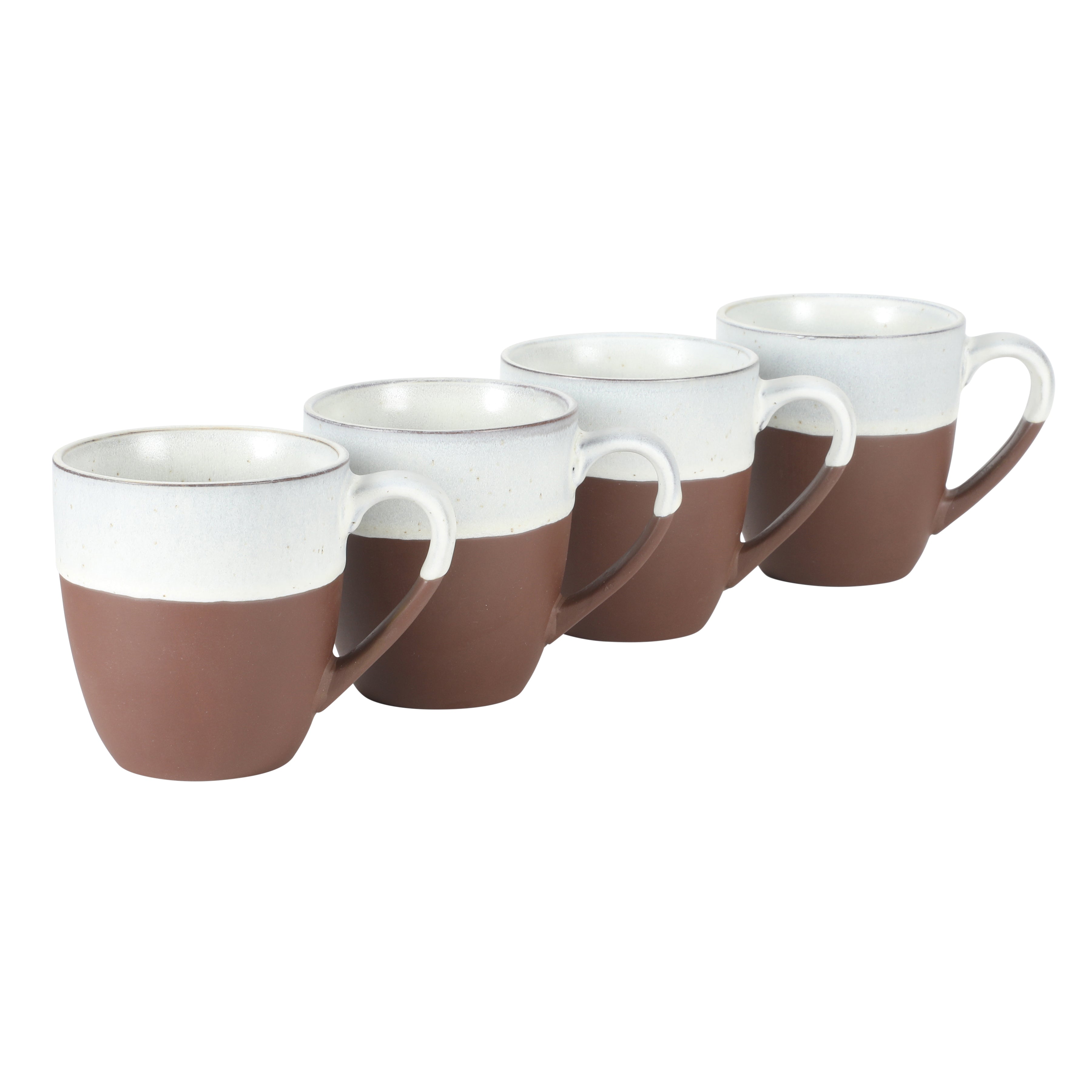 Gibson Elite William Crest 4 Piece Coffee Mug Set, 15oz Stoneware Cups, Reactive Glaze Finish, Round Large Coffee Mugs, Microwave & Dishwasher Safe