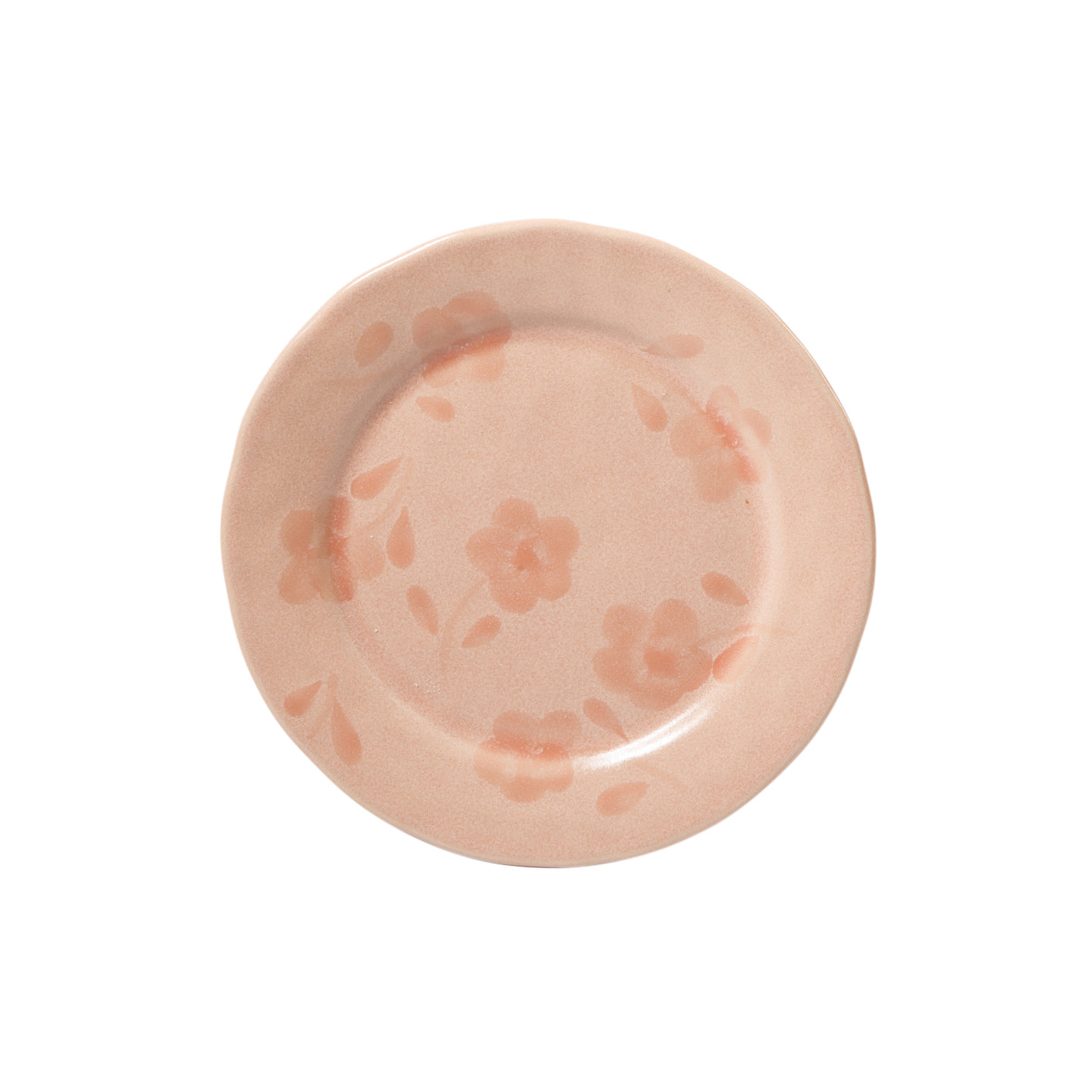 Bloomhouse - 2 Time Oprah's Favorite Things - Made in Portugal Hand Painted 8.6 Inch Salad Plates Set of 4 - Porto Petals Floral Dessert Dish  Set - Lilly Cream