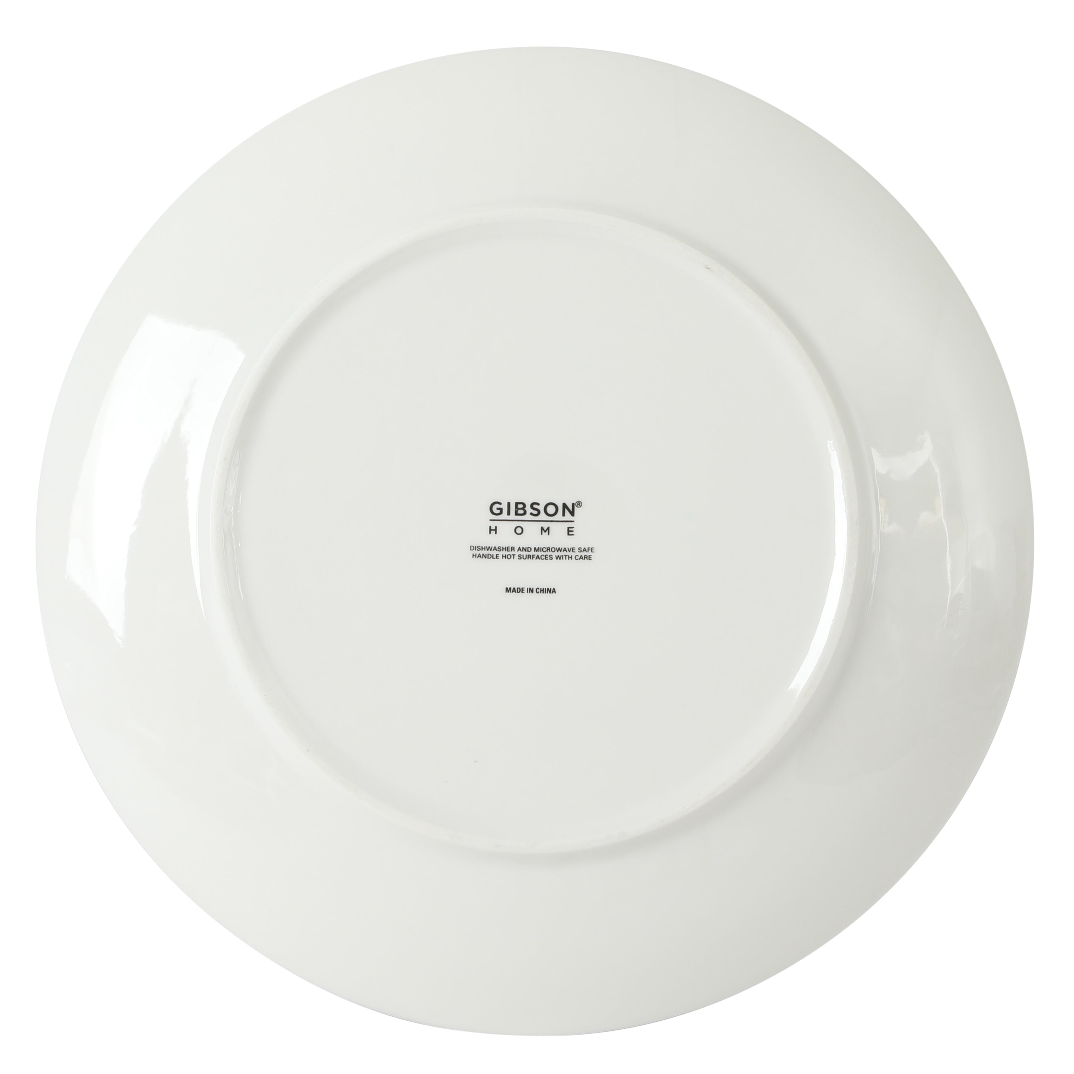 Gibson Home Palace Suite 16-Piece Dinnerware Set, Blue Floral Stoneware Plates & Bowls, Service for 4, Round Durable Everyday Dish Set