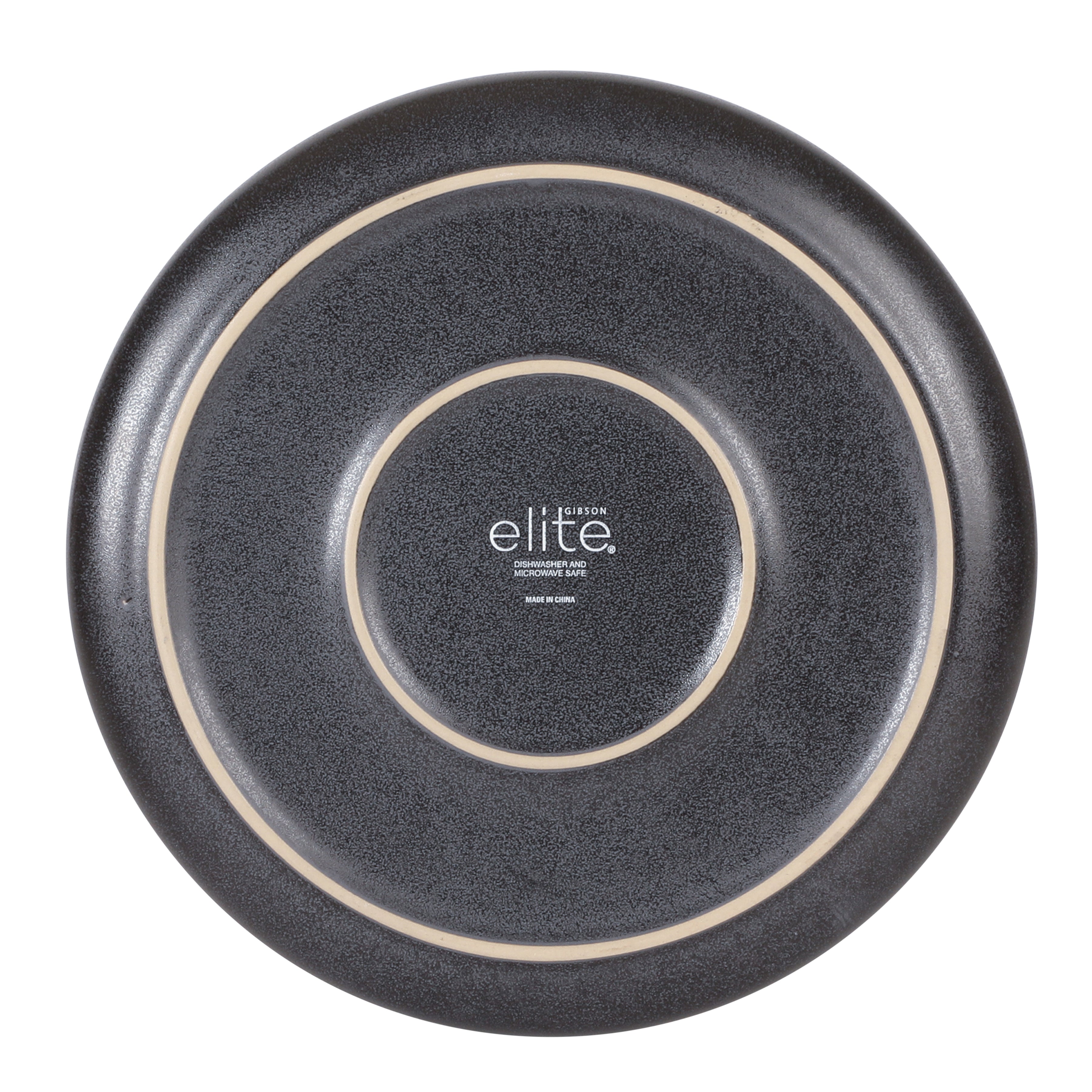 Gibson Elite Abbey Circle 12 Piece (Service for 4) Plates and Bowls Reactive Matte Glaze Dishes Stoneware Ceramic Dinnerware Set