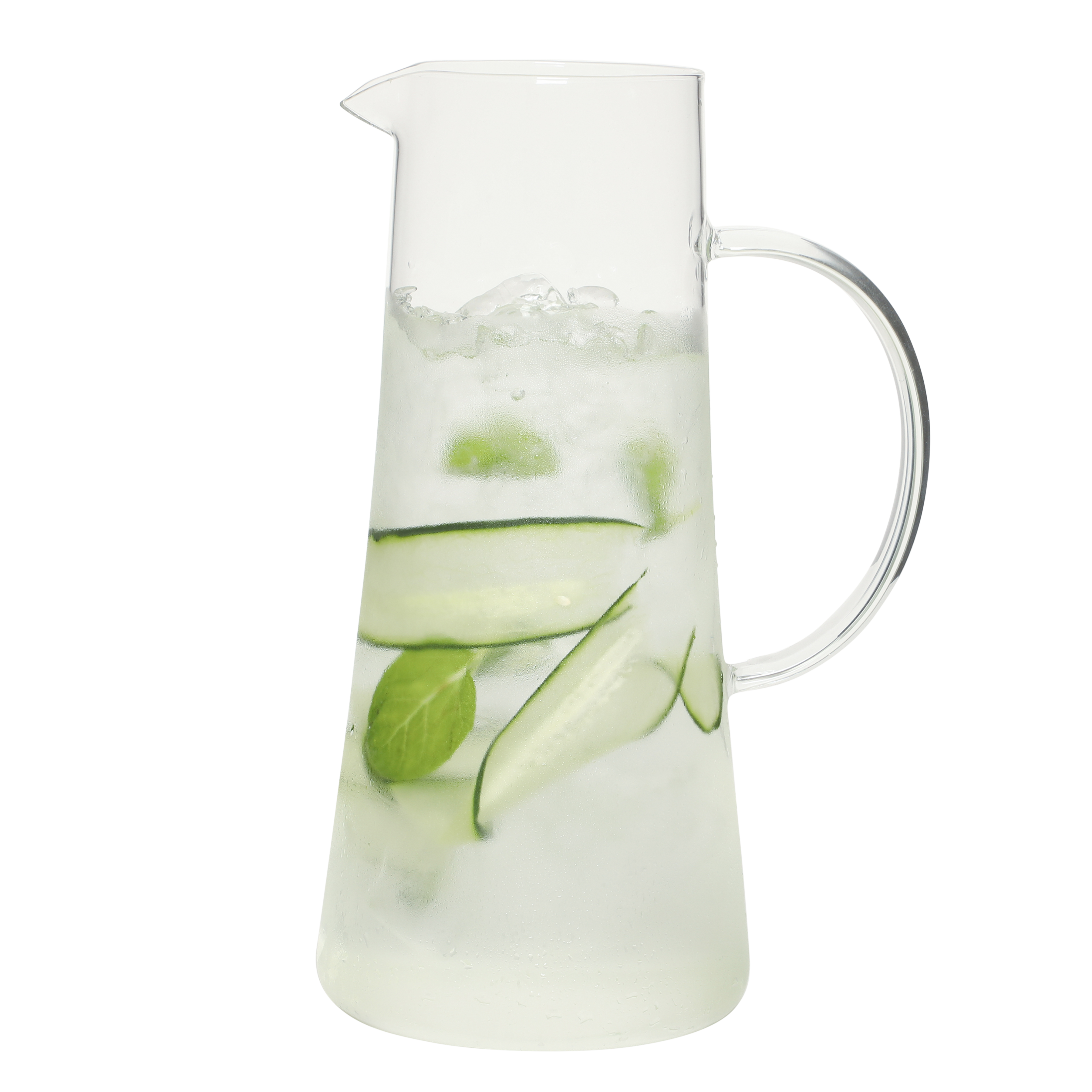 Gibson Home Boozy Brunch 7 Piece Glass Pitcher & Tumbler Set – 1.5L Pitcher with Six 13–14oz Tumblers, Everyday Beverage & Entertaining Drinkware Set, Dishwasher Safe