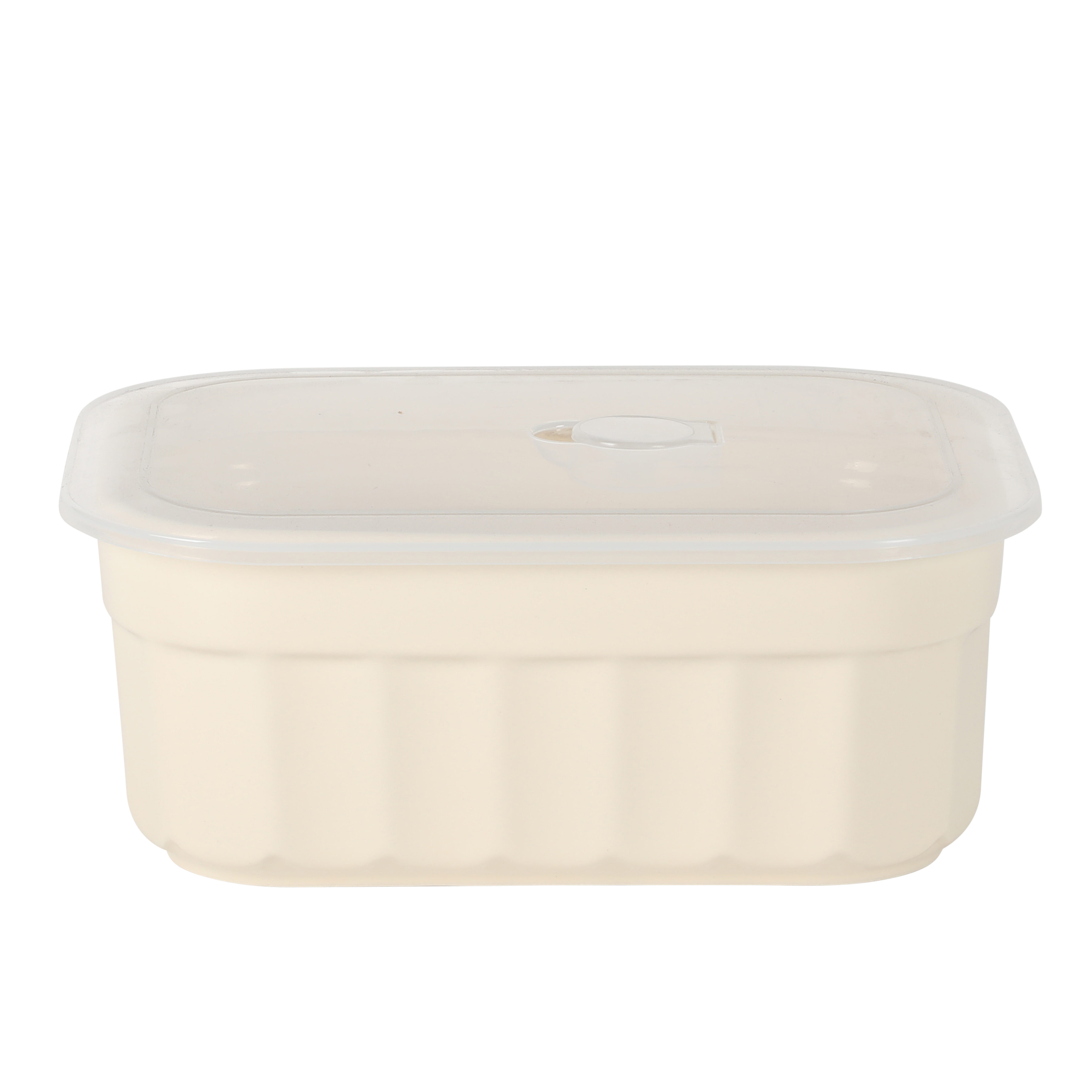 Martha Stewart Broadbrook 6 Piece Stoneware Meal Prep Container Set with Lids, Rectangular/Round Food Storage & Bakeware, Cream, Oven, Microwave & Dishwasher Safe