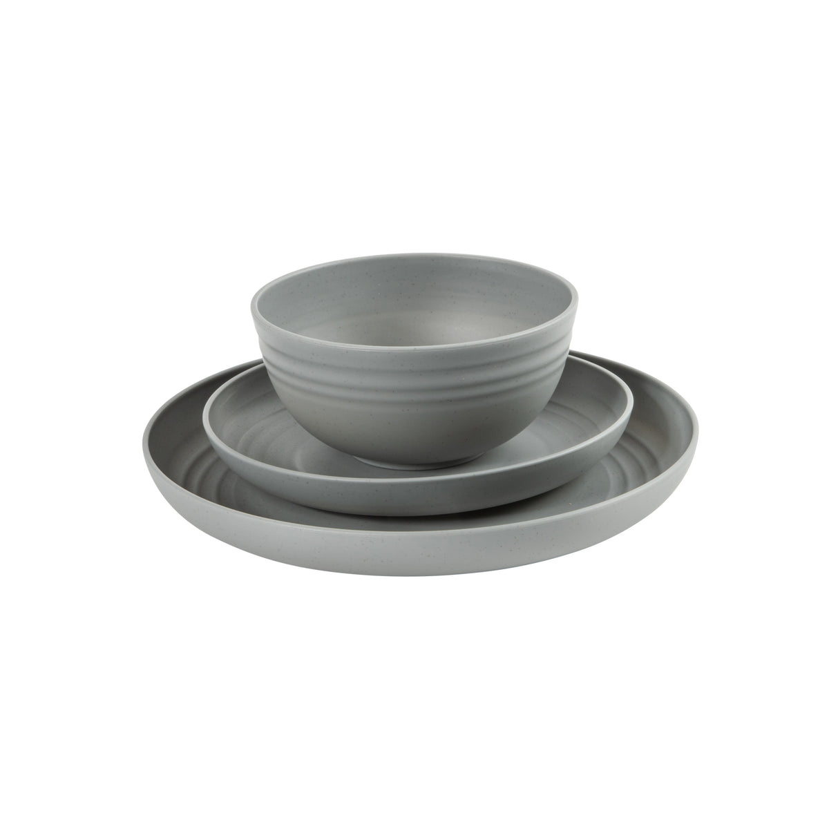 Gibson Home Carmel Haze Plates and Bowls Set, 12 Piece Wheat Straw Dinnerware with Tumblers, Set for 4, Unbreakable & Lightweight, Dishwasher Safe, Matte Black