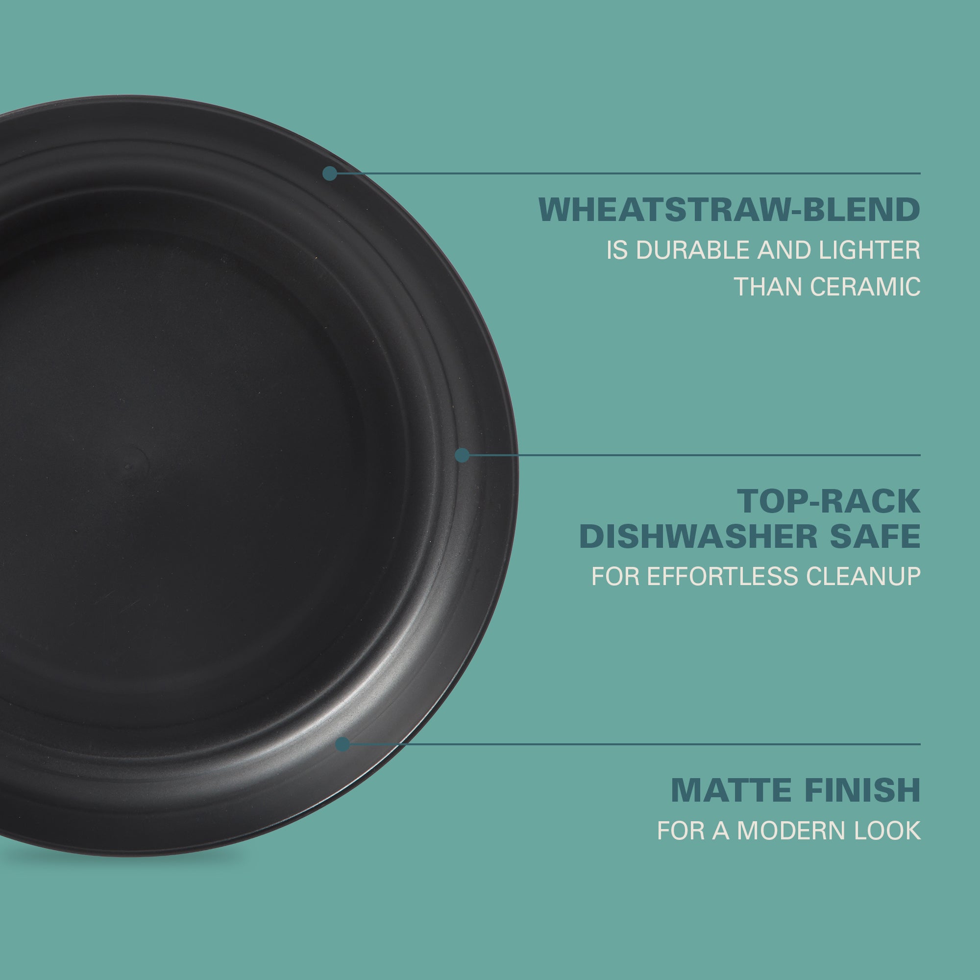 Gibson Home Plates and Bowls Set, 32 Piece Wheat Straw Dinnerware for 8 with Tumblers, Matte, Unbreakable & Lightweight, Dishwasher Safe, 4 Colors