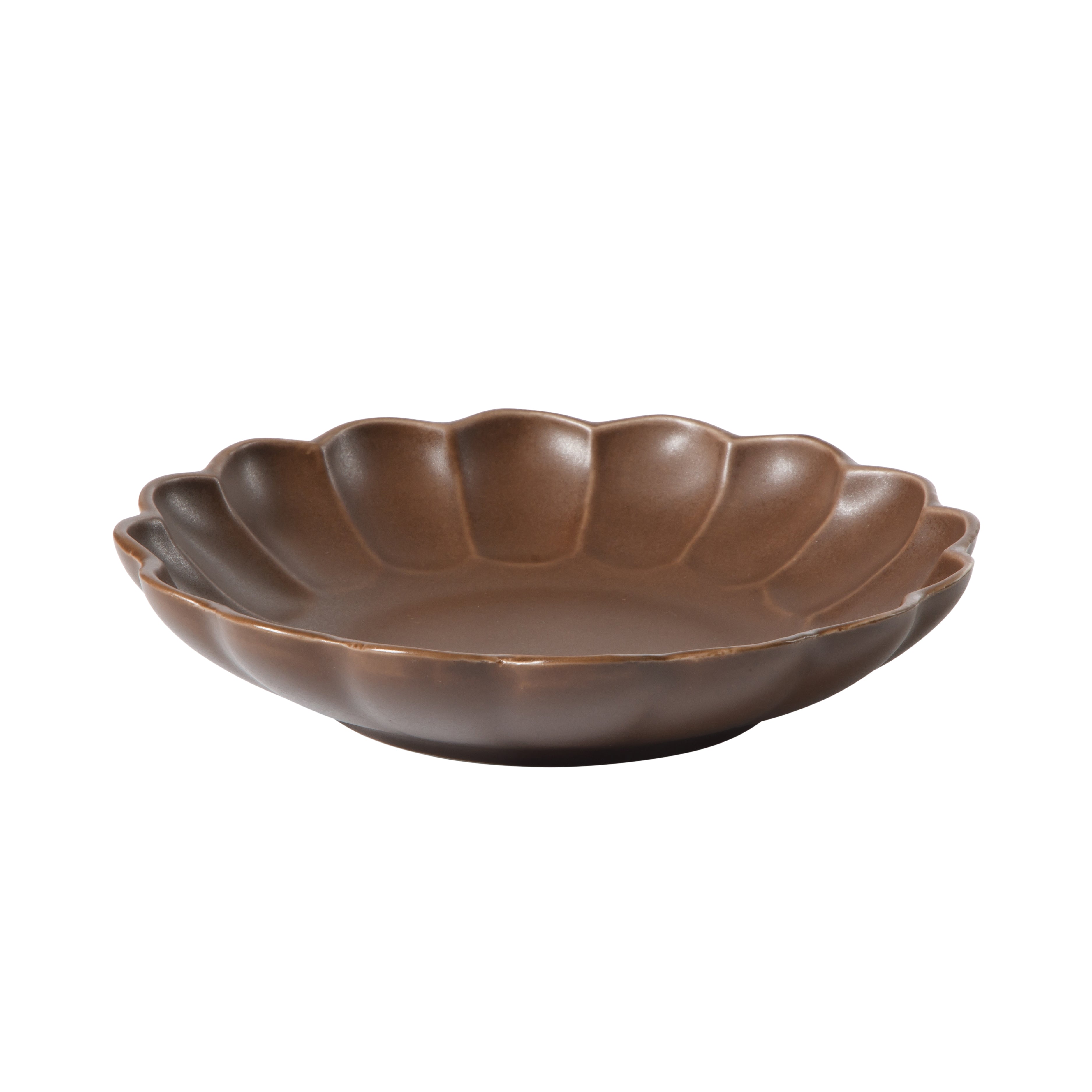 Bloomhouse Plates and Bowls Set, 16 Piece Stoneware Dinnerware for 4, Scallop Embossed, Oprah's Favorite Things, Dishwasher & Microwave Safe, Black