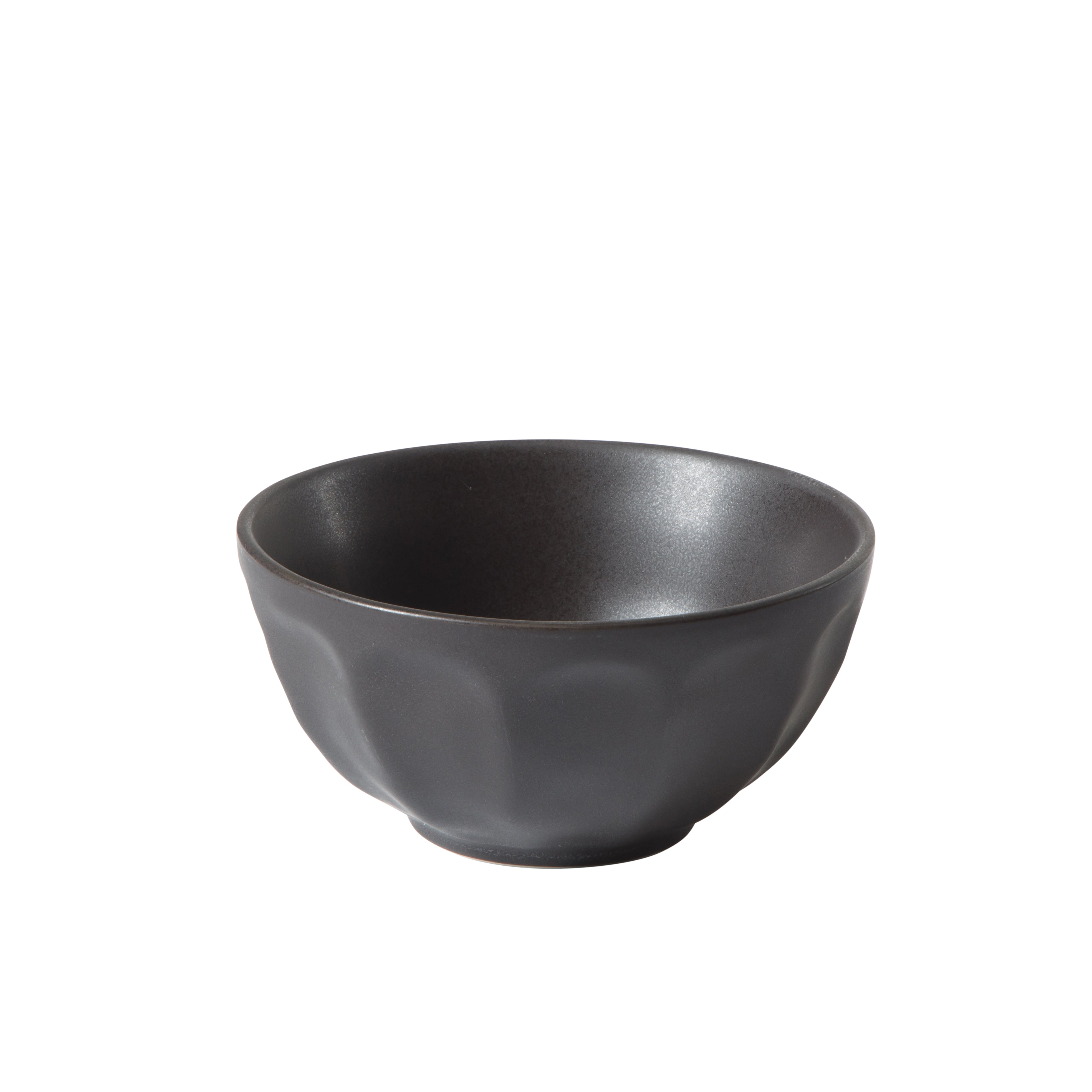 Bloomhouse Plates and Bowls Set, 16 Piece Stoneware Dinnerware for 4, Scallop Embossed, Oprah's Favorite Things, Dishwasher & Microwave Safe, Black