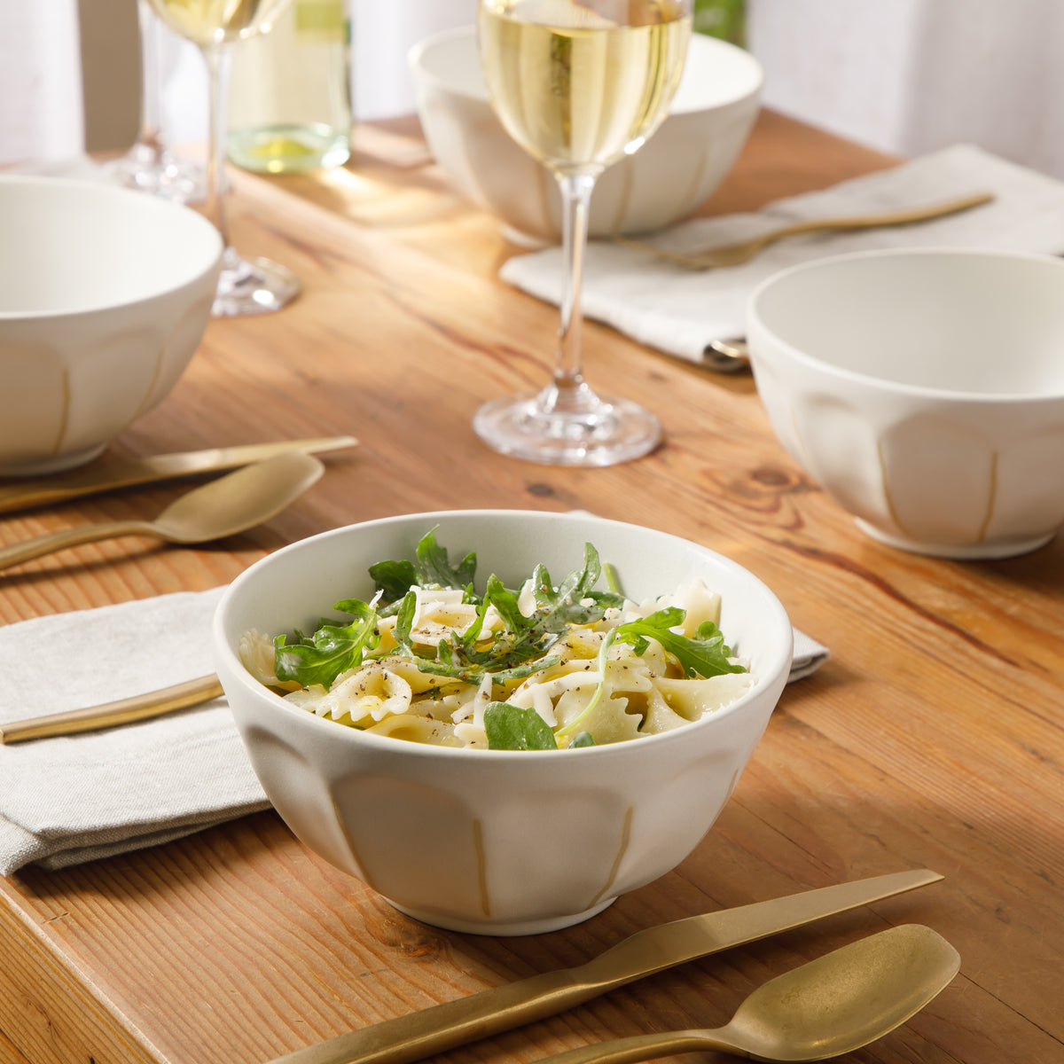Bloomhouse Soup Bowls Set of 4, 6.4 Inch Stoneware Cereal Bowls, Reactive Glaze, 2-Time Oprah's Favorite Things, Dishwasher & Microwave Safe