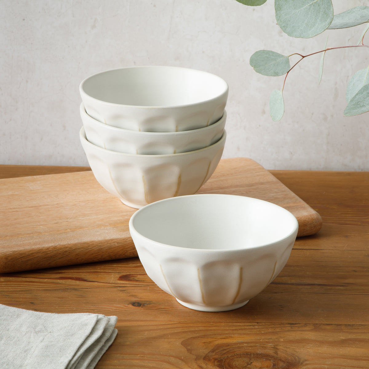 Bloomhouse Soup Bowls Set of 4, 6.4 Inch Stoneware Cereal Bowls, Reactive Glaze, 2-Time Oprah's Favorite Things, Dishwasher & Microwave Safe
