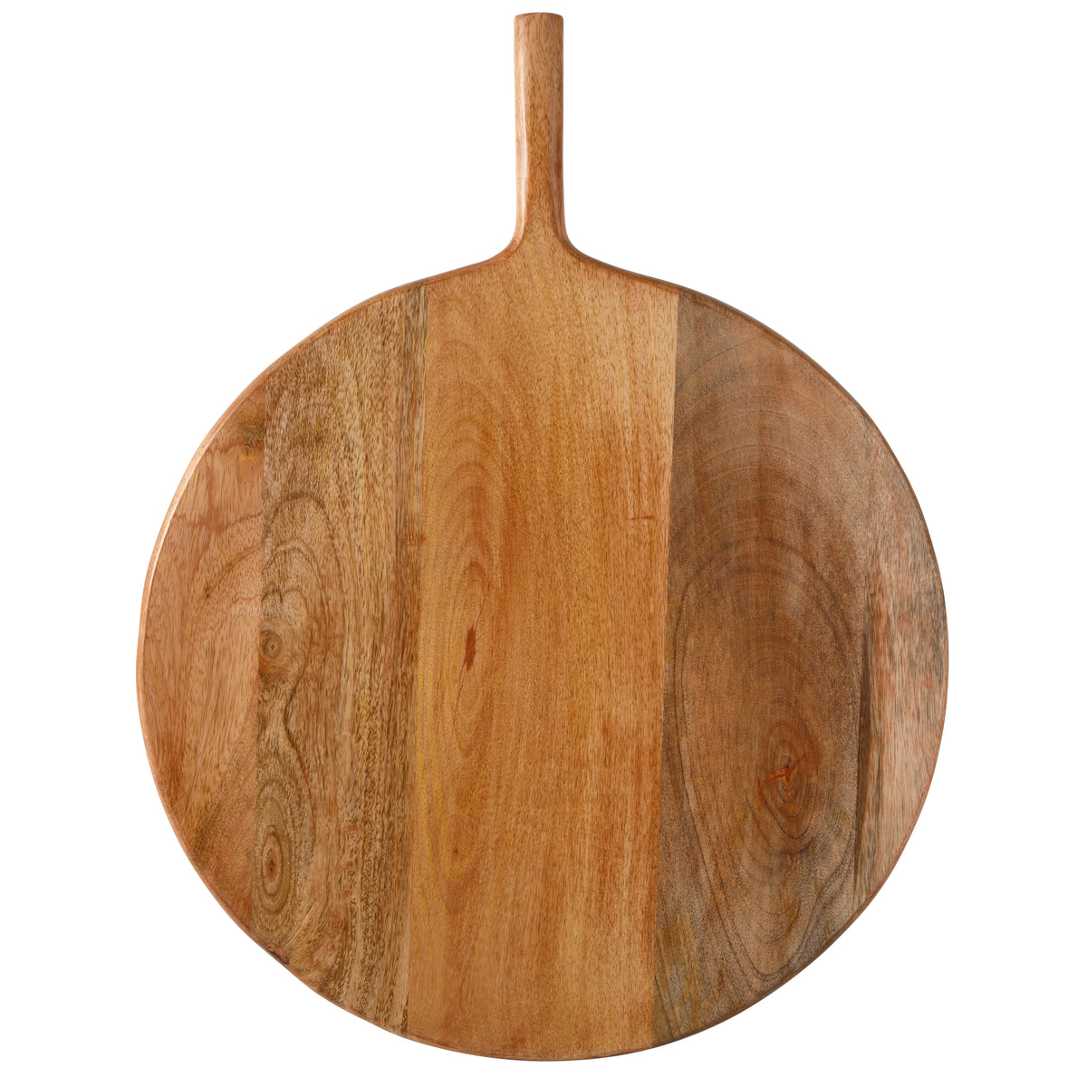 Bloomhouse Mango Wood Round Charcuterie Board with Handle, Serving Board