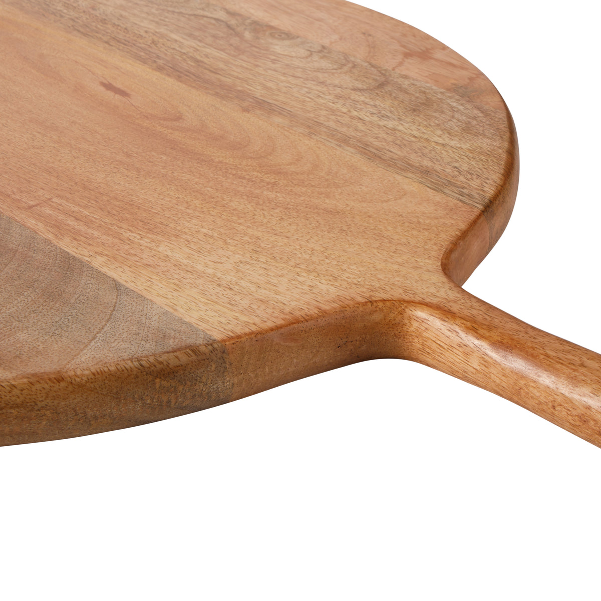 Bloomhouse Mango Wood Round Charcuterie Board with Handle, Serving Board