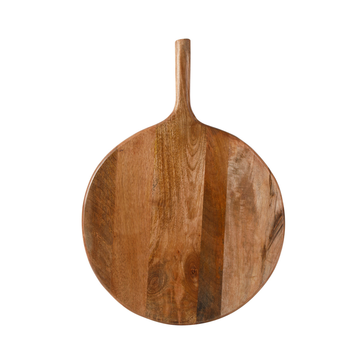Bloomhouse Mango Wood Round Charcuterie Board with Handle, Serving Board