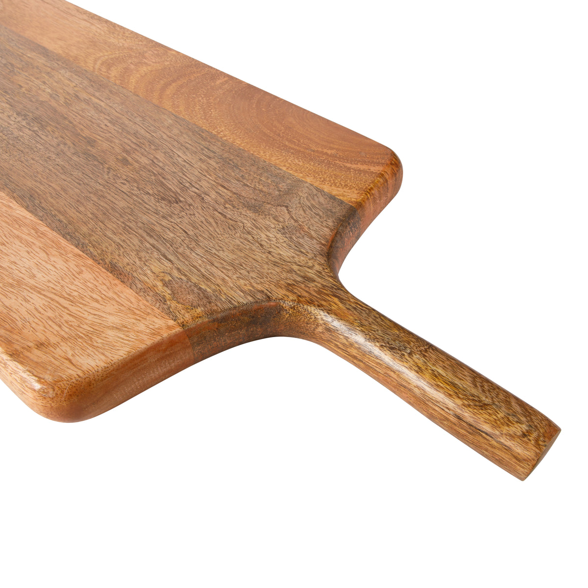 Bloomhouse Mango Wood Rectangular Charcuterie Board with Handle, Serving Board