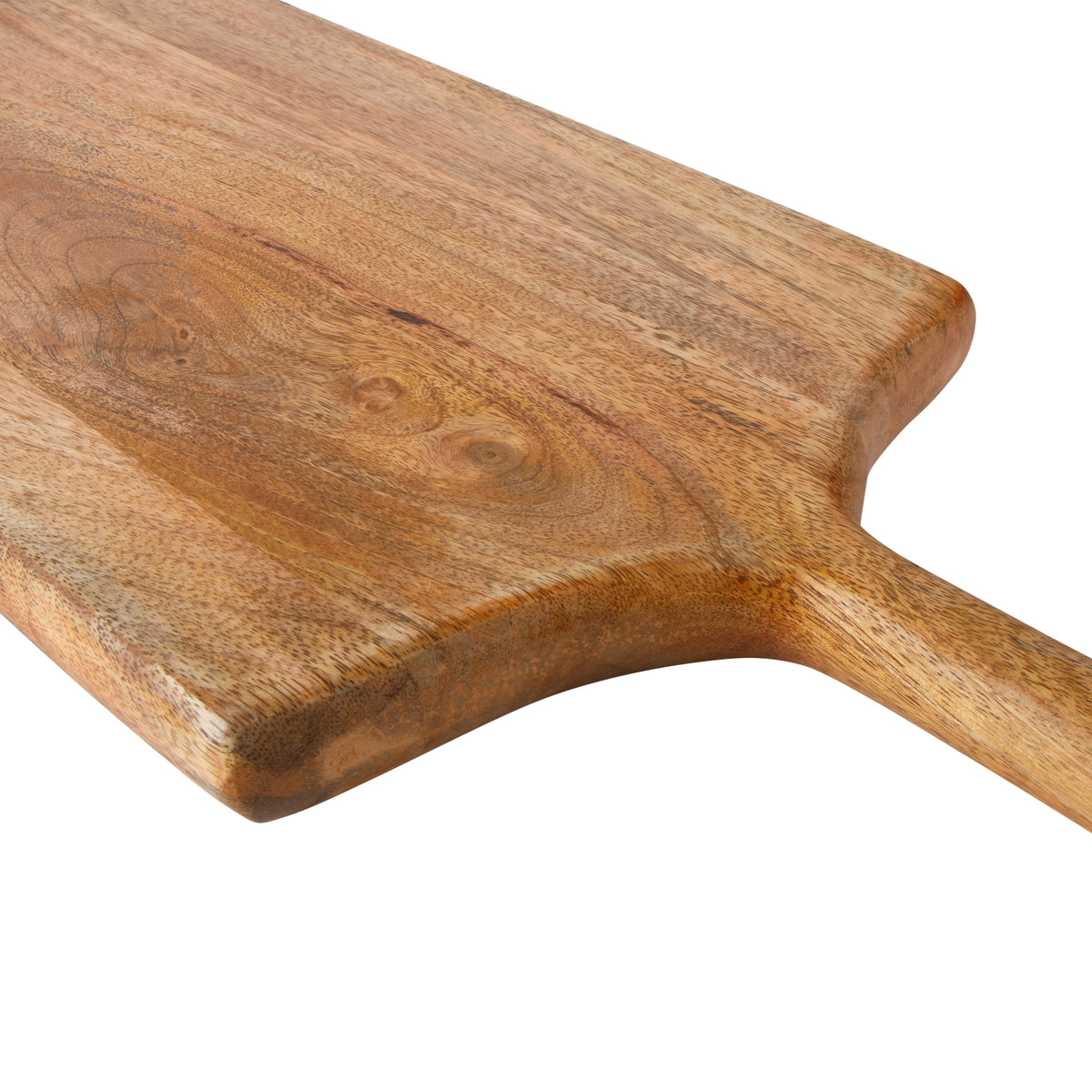 Bloomhouse Mango Wood Rectangular Charcuterie Board with Handle, Serving Board