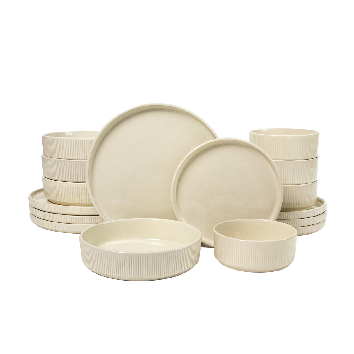 Gibson Elite Highspire 16-Piece Embossed Stoneware Dinnerware Set for 4