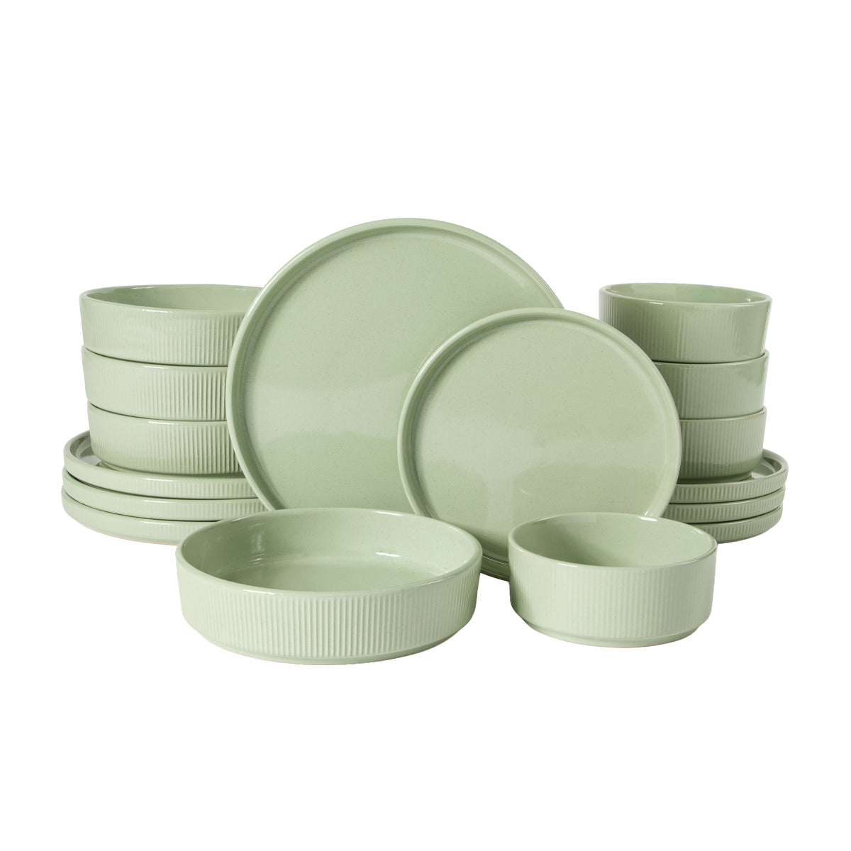 Gibson Elite Highspire 16-Piece Embossed Stoneware Dinnerware Set for 4