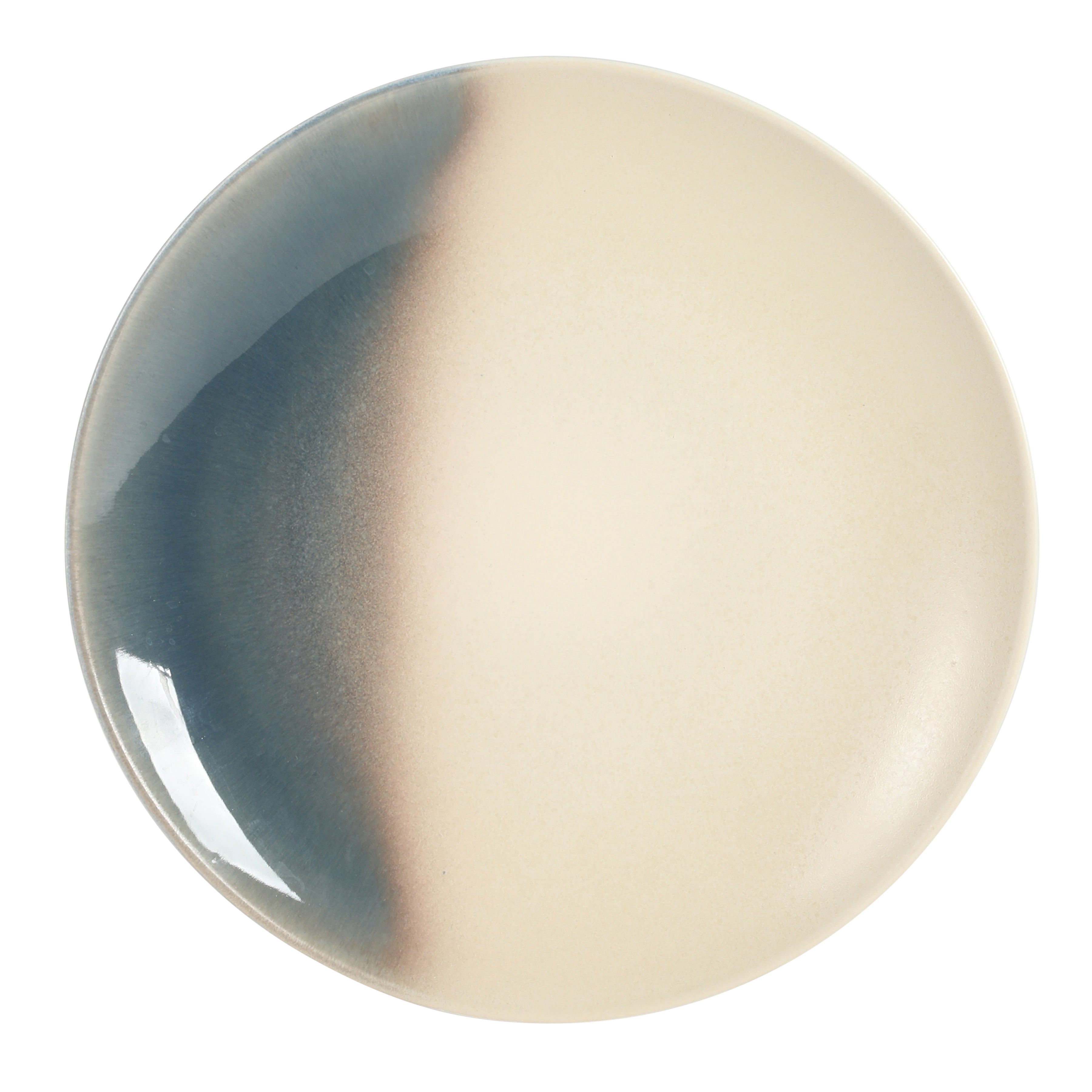 Gibson Elite Crescenton Plates and Bowls Sets, 12-Piece Stoneware Dinnerware Sets, Round Reactive Glaze Dish Set, Service for 4