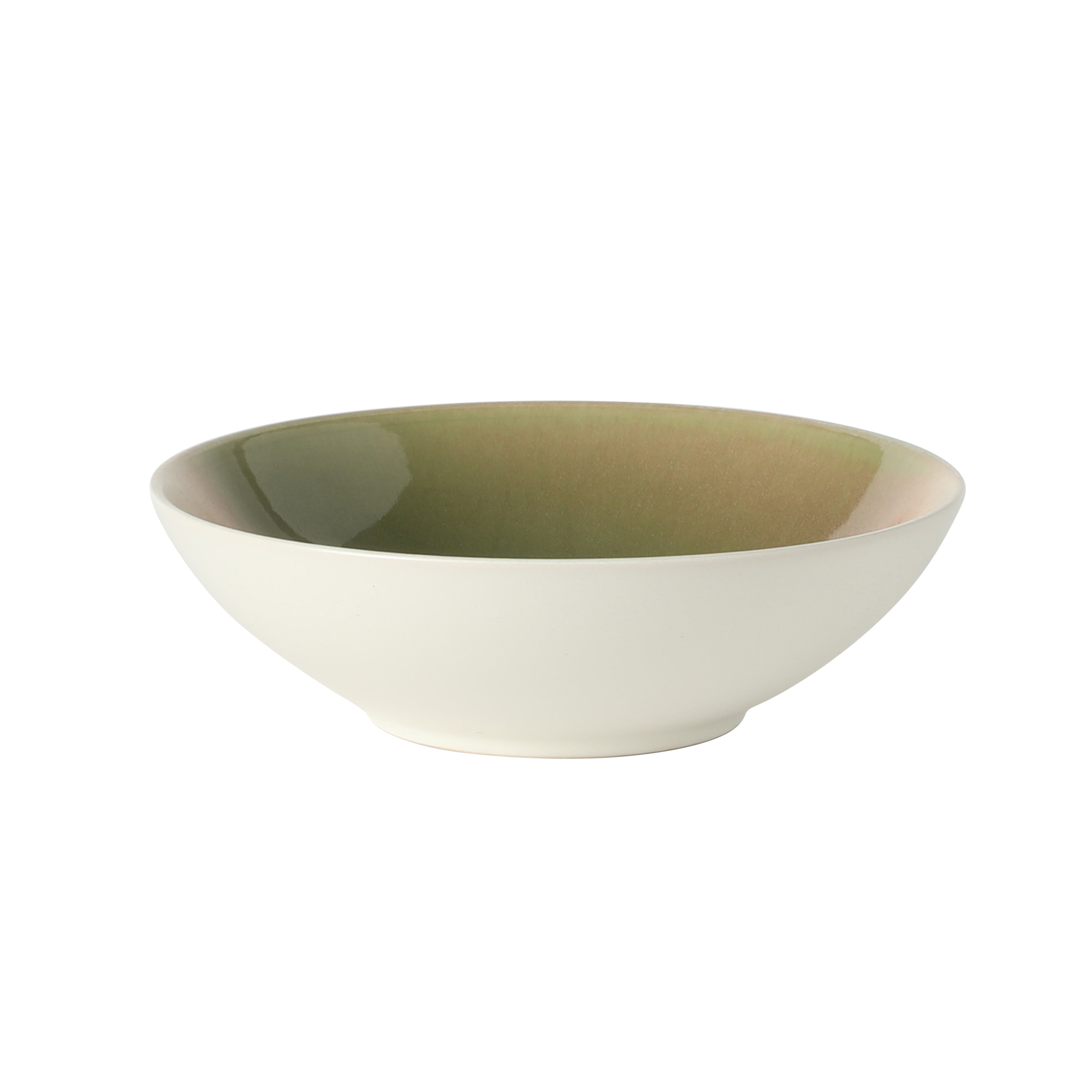 Gibson Elite Crescenton Plates and Bowls Sets, 12-Piece Stoneware Dinnerware Sets, Round Reactive Glaze Dish Set, Service for 4