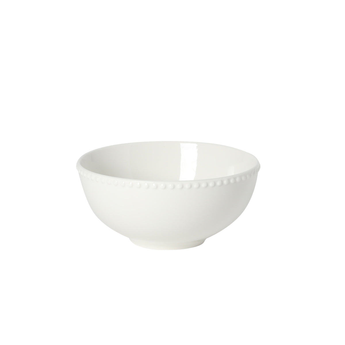 Gibson Home Caviara Plates and Bowls Set, 12-Piece Dinnerware Set, White Round Beaded Rim Porcelain Dish Set, Dinner Plates, Salad Plates & Cereal Bowls