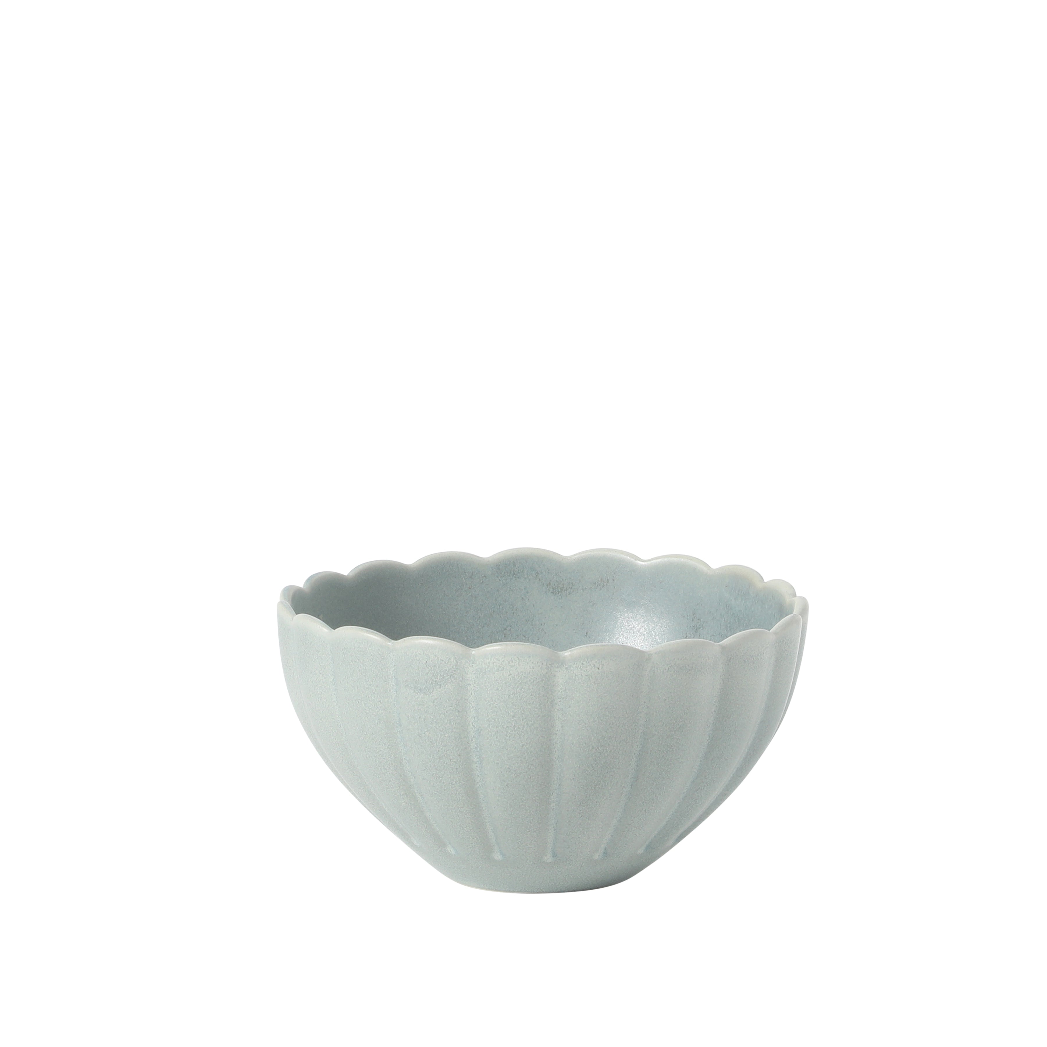 Gibson Elite Bistro Fleur Stoneware Cereal Bowls Set of 4, 5.5-Inch Scalloped Bowls, Fluted Kitchen Bowls for Cereal, Soup, Salad