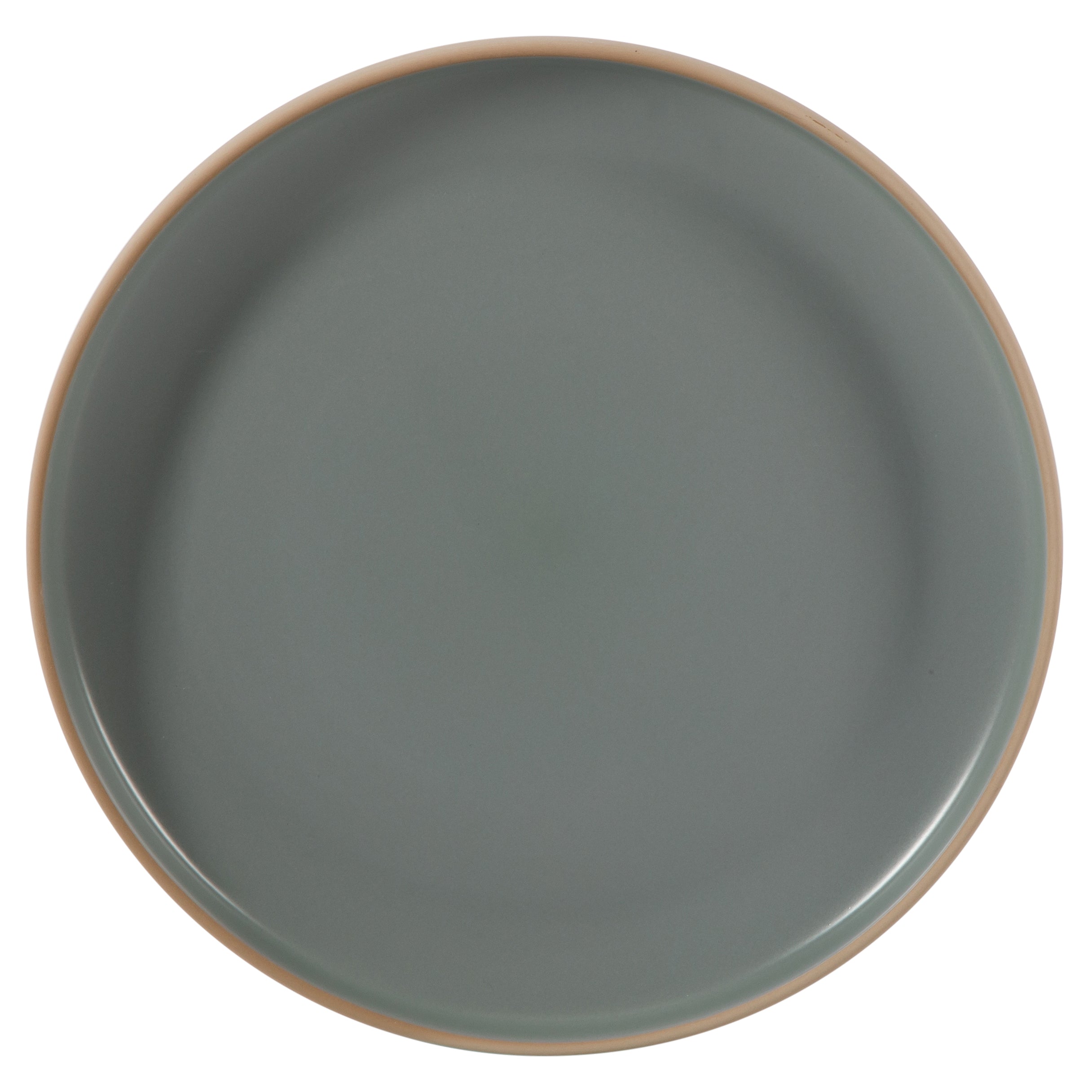 Gibson Home Plates and Bowls Set, 12 Piece Stoneware Dinnerware Set for 4, Matte Two-Tone Glaze, Dishwasher & Microwave Safe, Green