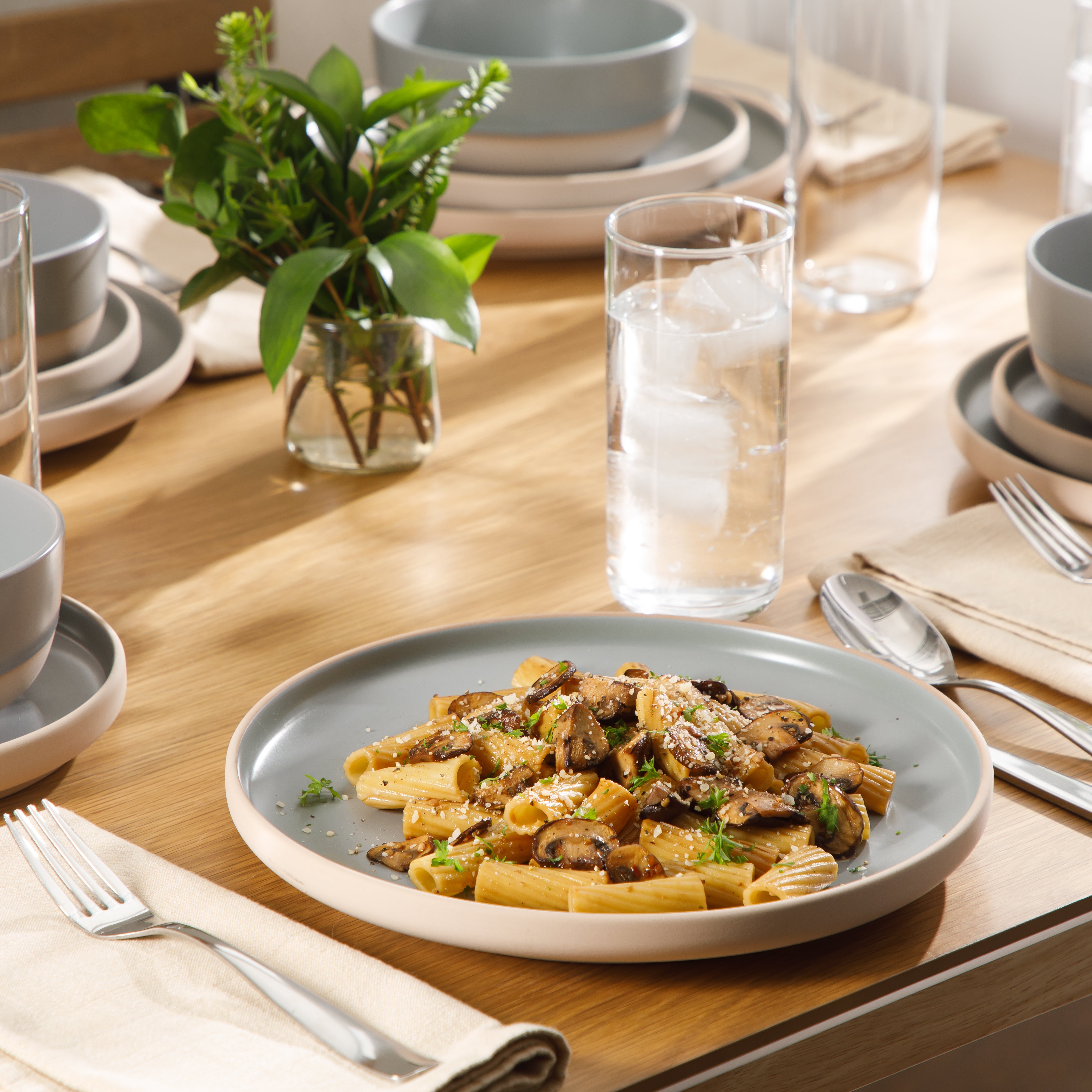 Gibson Home Plates and Bowls Set, 12 Piece Stoneware Dinnerware Set for 4, Matte Two-Tone Glaze, Dishwasher & Microwave Safe, Green