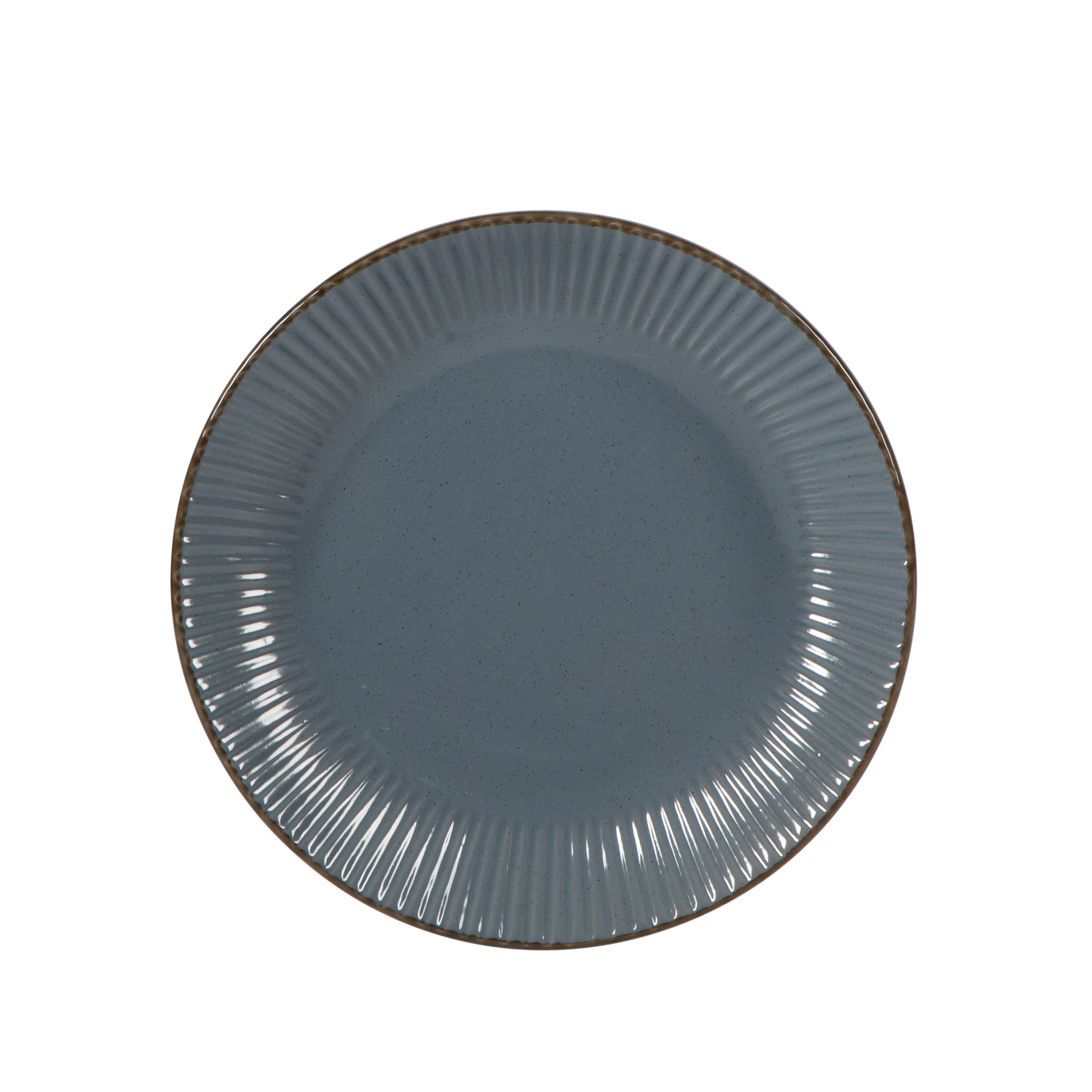 Gibson Home Plates and Bowls Set, 12 Piece Stoneware Dinnerware Set for 4, Ribbed Reactive Glaze, Dishwasher & Microwave Safe