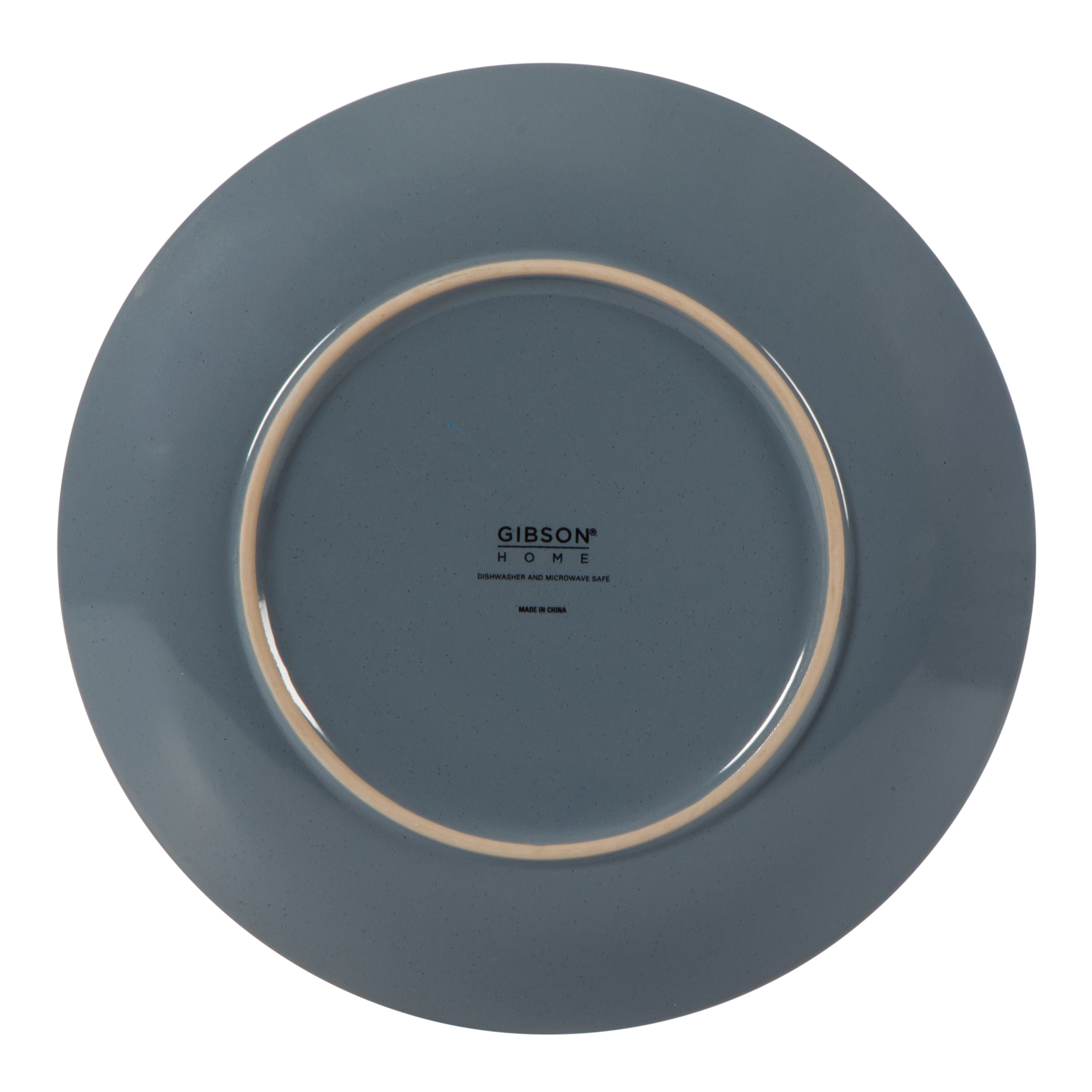 Gibson Home Plates and Bowls Set, 12 Piece Stoneware Dinnerware Set for 4, Ribbed Reactive Glaze, Dishwasher & Microwave Safe