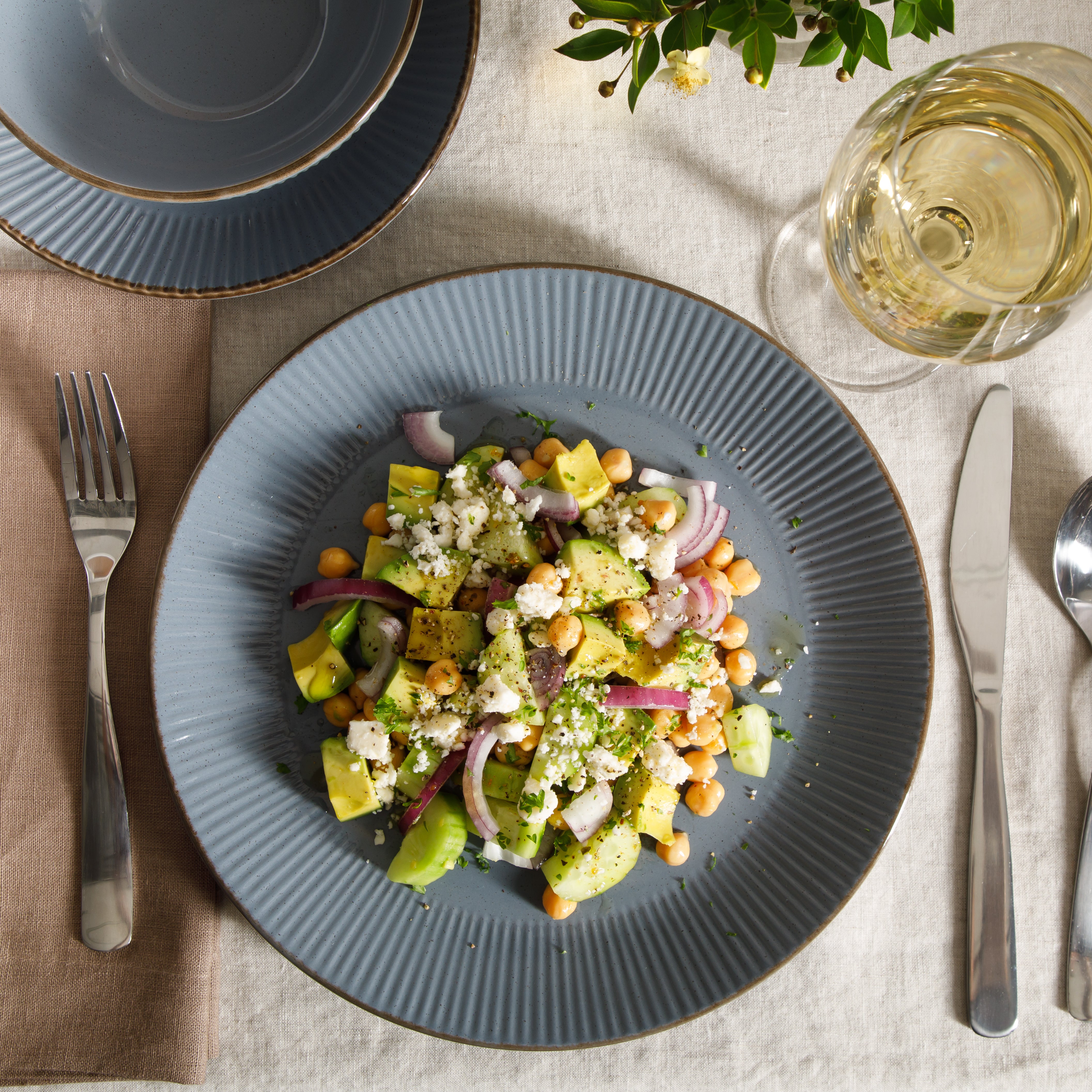 Gibson Home Plates and Bowls Set, 12 Piece Stoneware Dinnerware Set for 4, Ribbed Reactive Glaze, Dishwasher & Microwave Safe