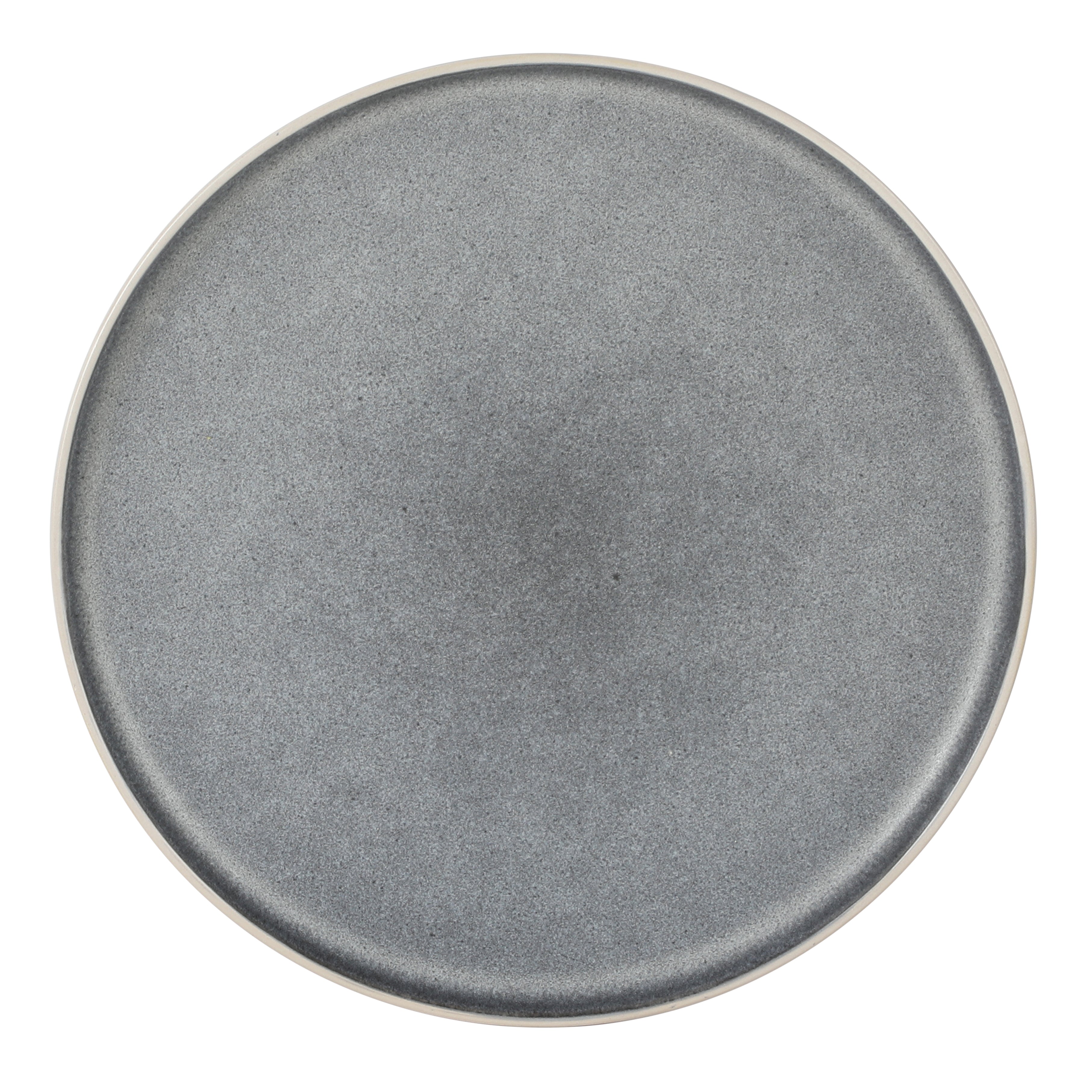 Gibson Elite Coastal Forest Plates and Bowls Sets, 12-Piece Stoneware Dinnerware Sets, Triple Reactive Glaze Dish Set - Grey and Cream White