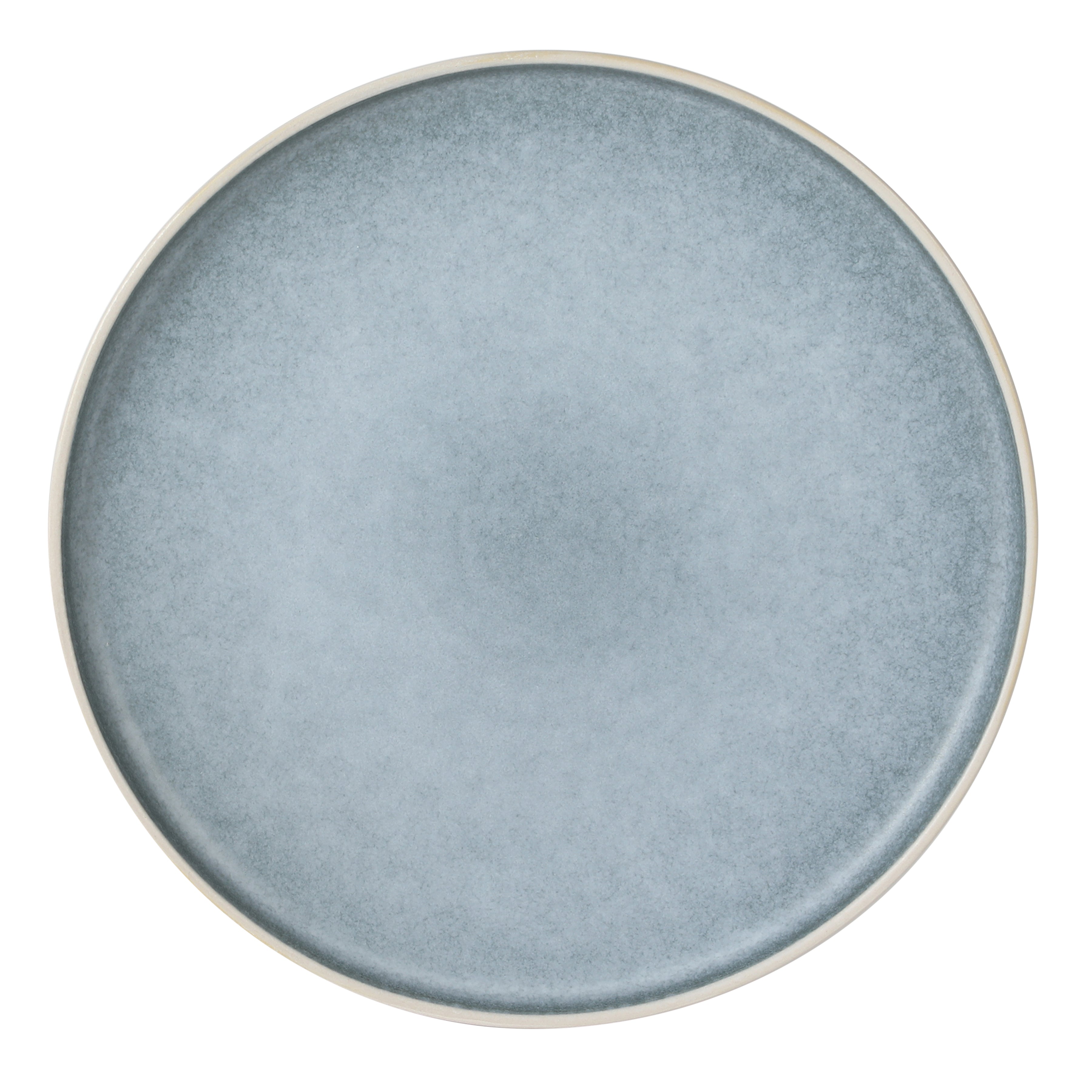 Gibson Elite Coastal Forest Plates and Bowls Sets, 12-Piece Stoneware Dinnerware Sets, Triple Reactive Glaze Dish Set - Grey and Cream White