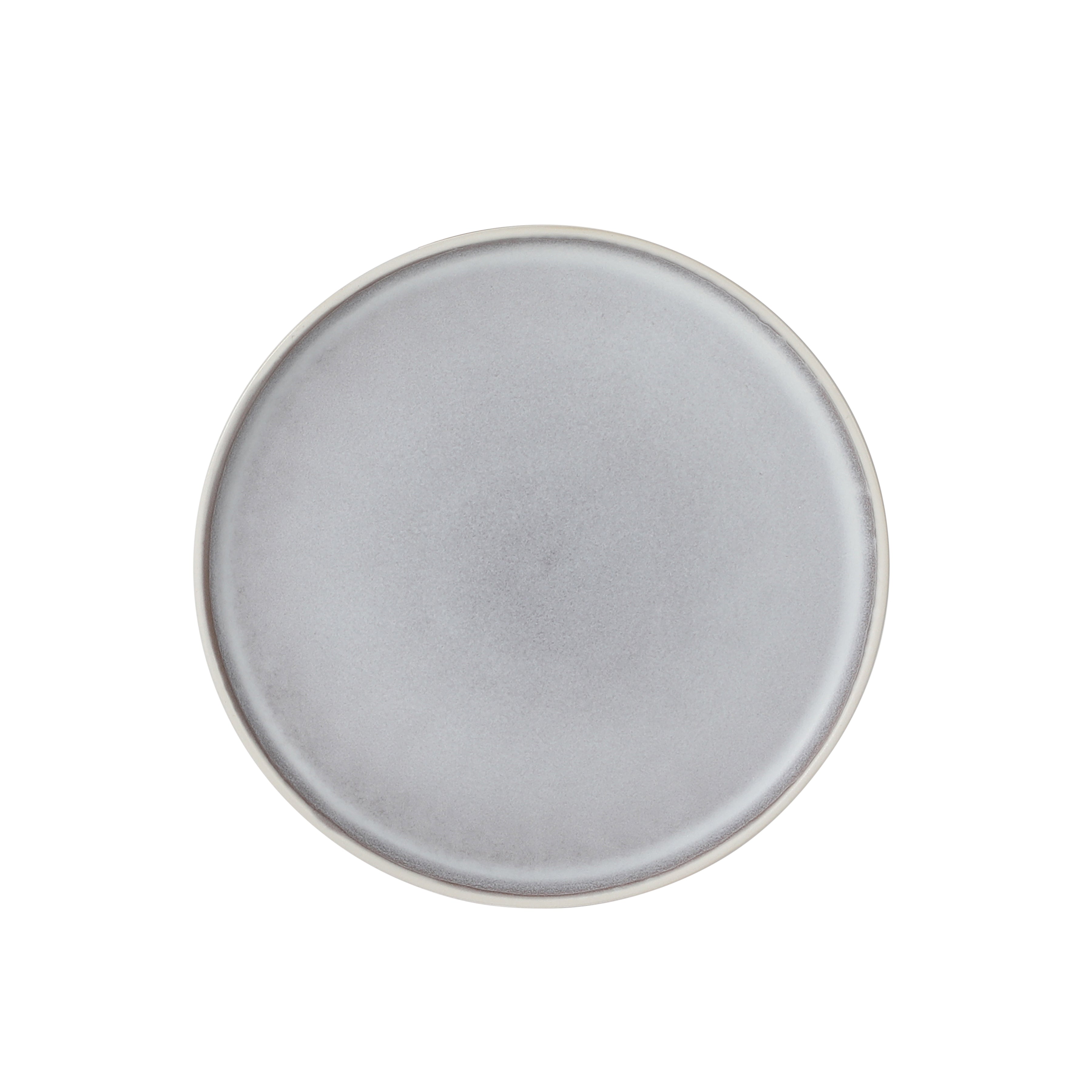 Gibson Elite Coastal Forest Plates and Bowls Sets, 12-Piece Stoneware Dinnerware Sets, Triple Reactive Glaze Dish Set - Grey and Cream White