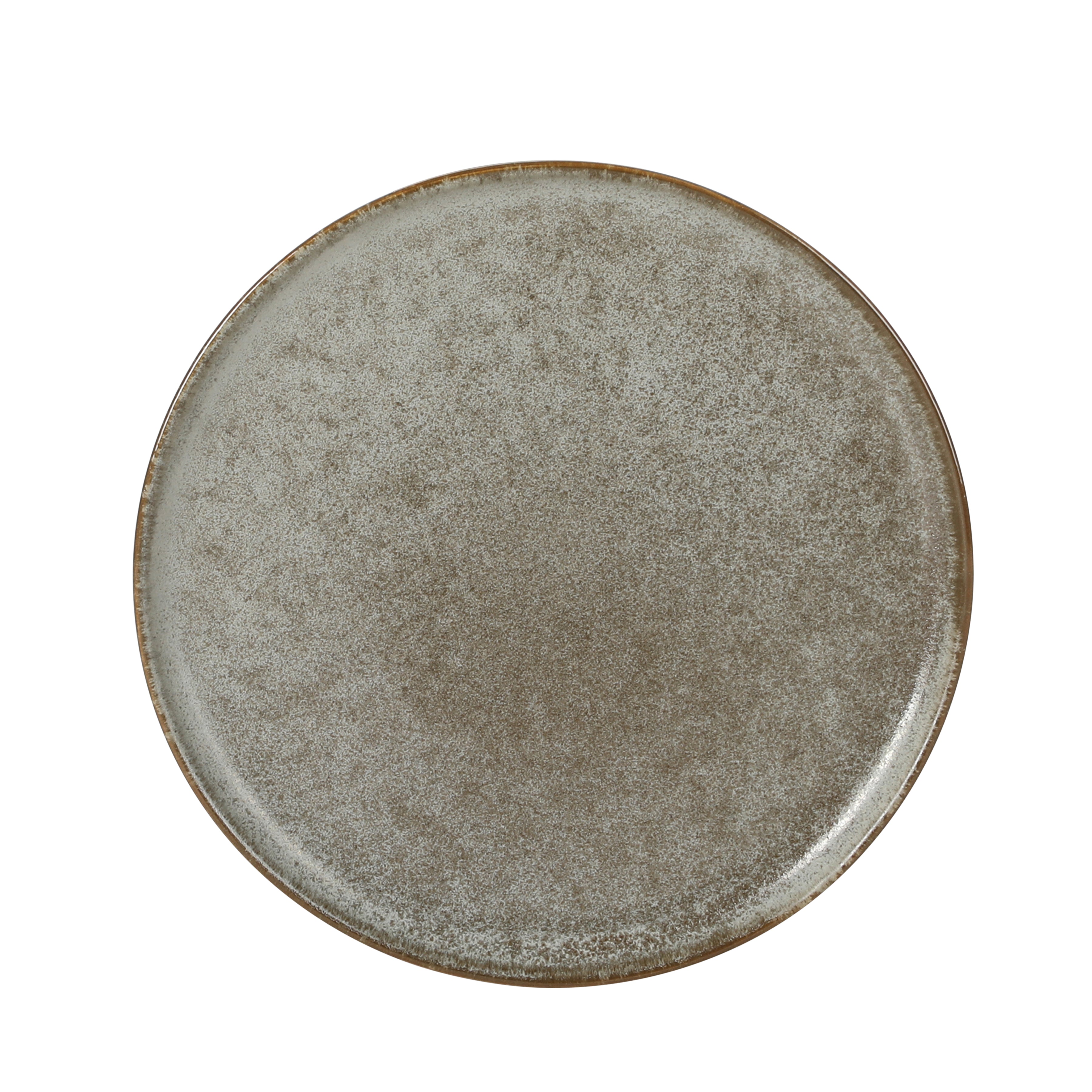 Gibson Elite Coastal Forest Plates and Bowls Sets, 12-Piece Stoneware Dinnerware Sets, Triple Reactive Glaze Dish Set - Grey and Cream White