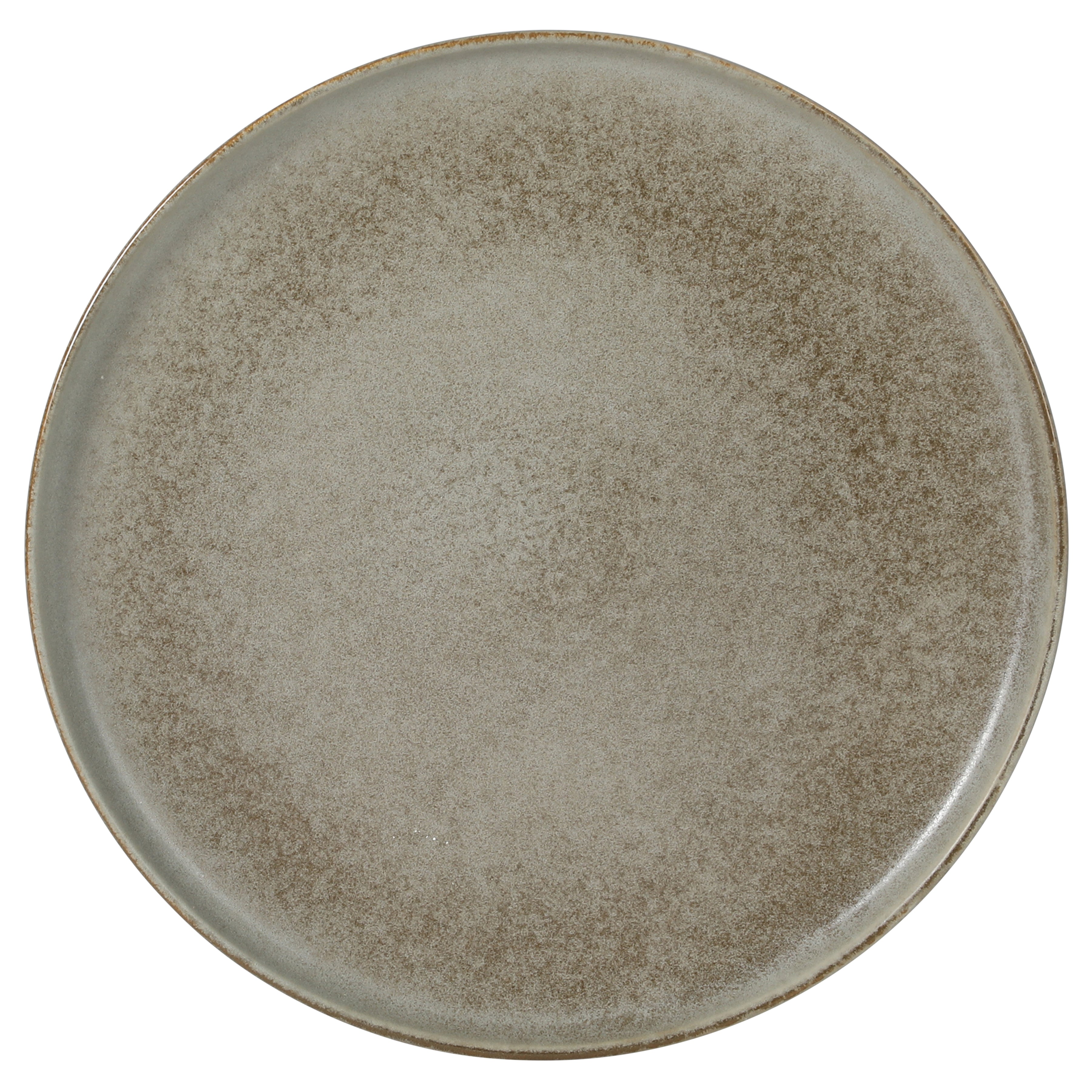 Gibson Elite Coastal Forest Plates and Bowls Sets, 12-Piece Stoneware Dinnerware Sets, Triple Reactive Glaze Dish Set - Grey and Cream White