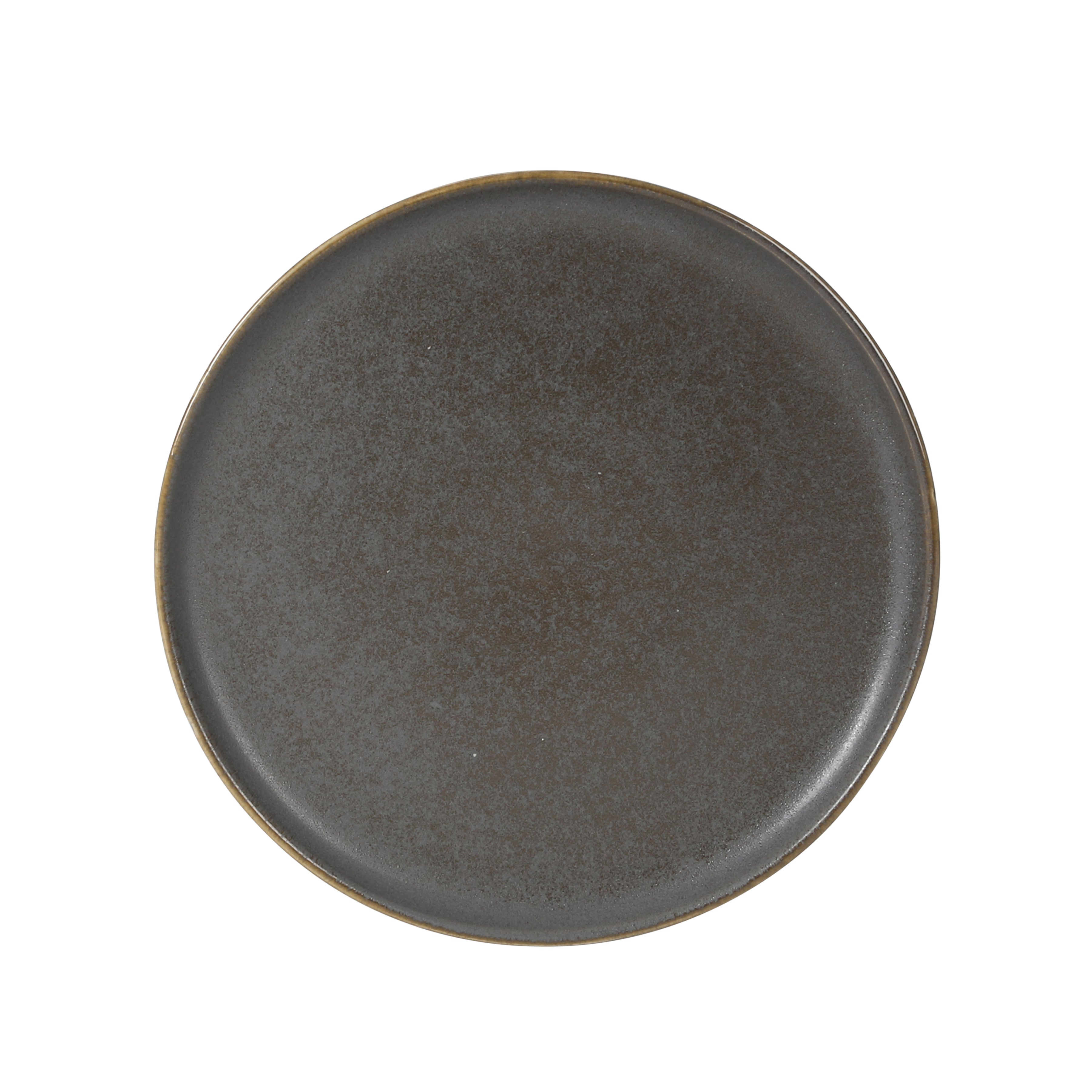 Gibson Elite Coastal Forest Plates and Bowls Sets, 12-Piece Stoneware Dinnerware Sets, Triple Reactive Glaze Dish Set - Grey and Cream White