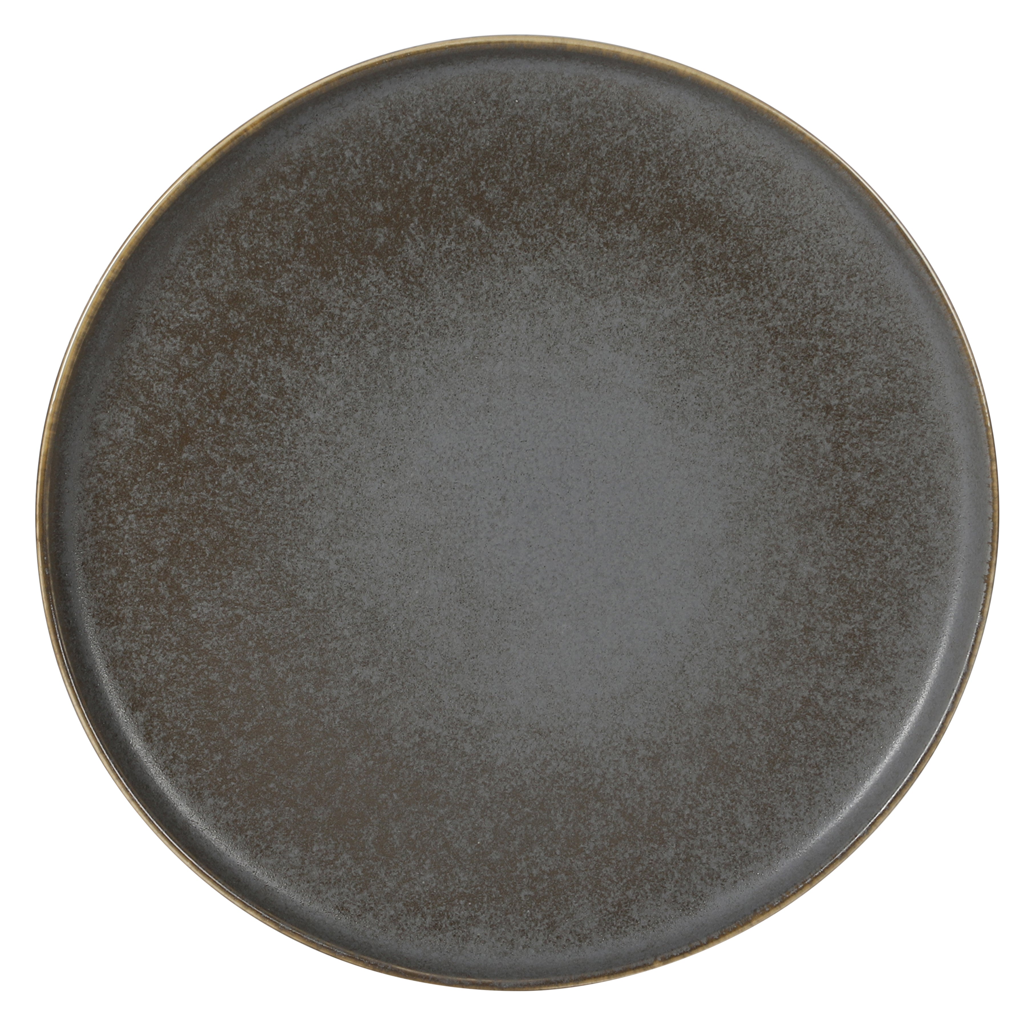 Gibson Elite Coastal Forest Plates and Bowls Sets, 12-Piece Stoneware Dinnerware Sets, Triple Reactive Glaze Dish Set - Grey and Cream White
