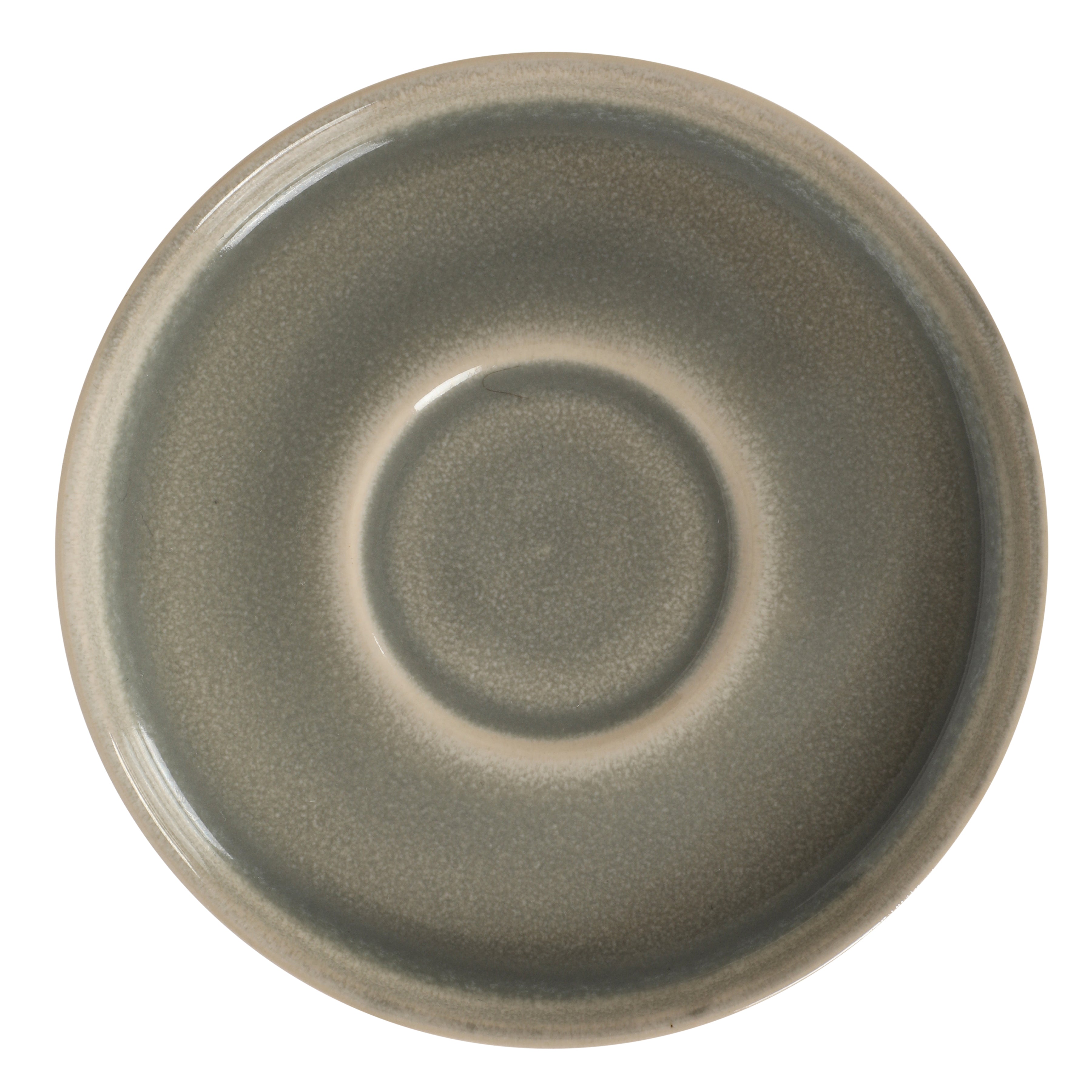 Gibson Elite Sunrise Hills 9-Piece Stackable Stoneware Cup and Saucer Set with Metal Rack, 6 oz, Service for 4, Dishwasher Safe