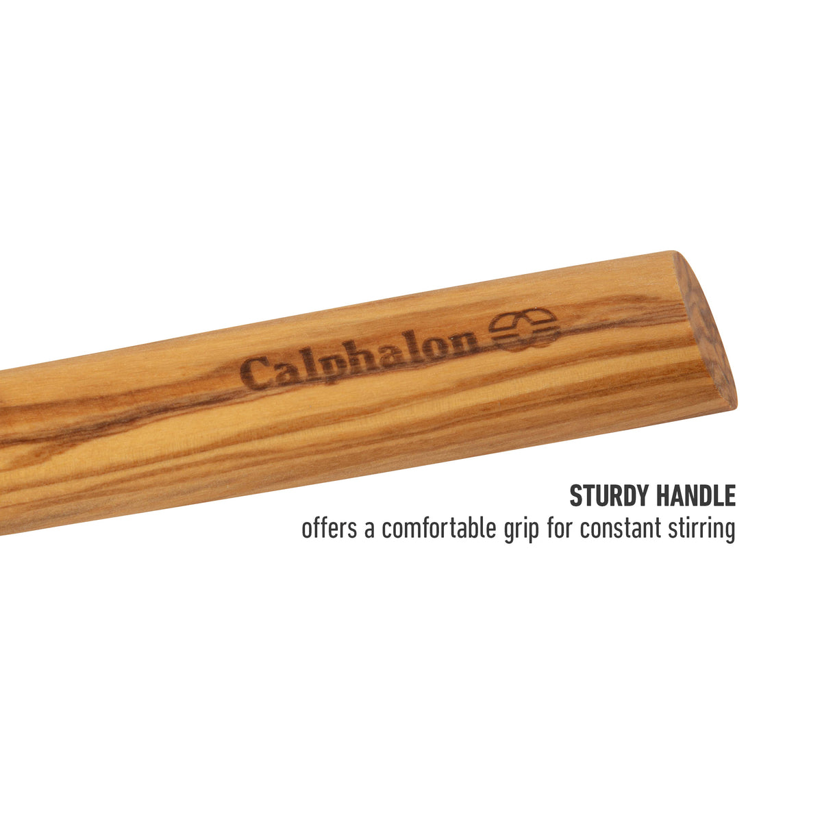 Calphalon Edge Olive Wood Cooking Utensil Set, 13 Inch Spoons and Turners, 4 Piece