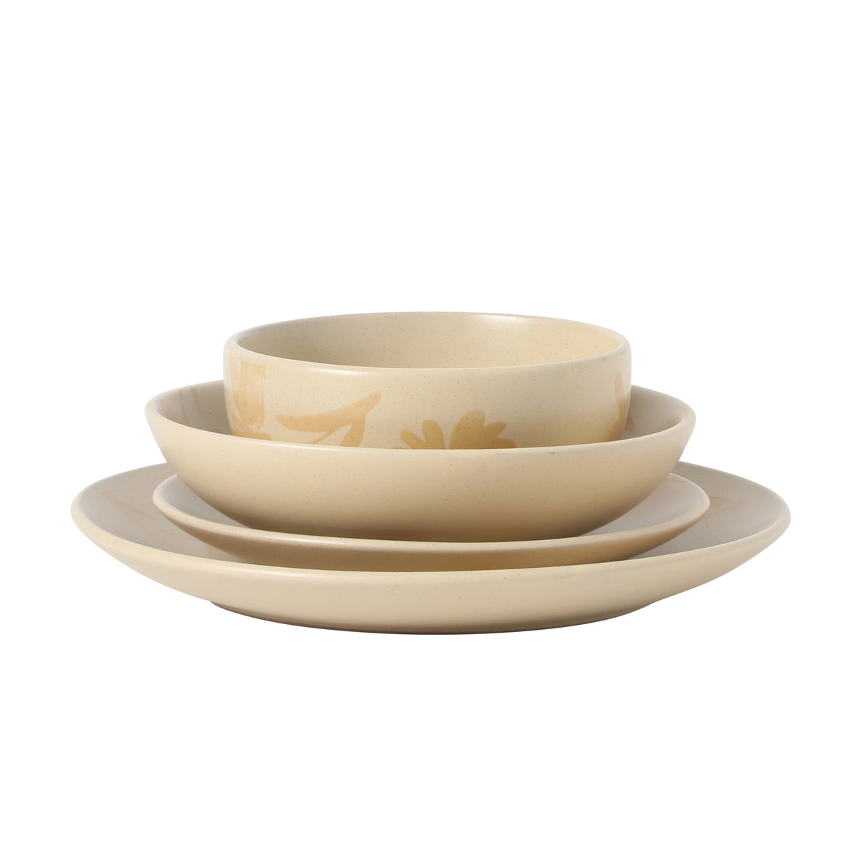 Gibson Home Admiral Hall Plates and Bowls Set, 16-Piece Floral Dinnerware Set, Stoneware Dish Set, Dinner Plates, Salad Plates, Pasta Bowls & Cereal Bowls