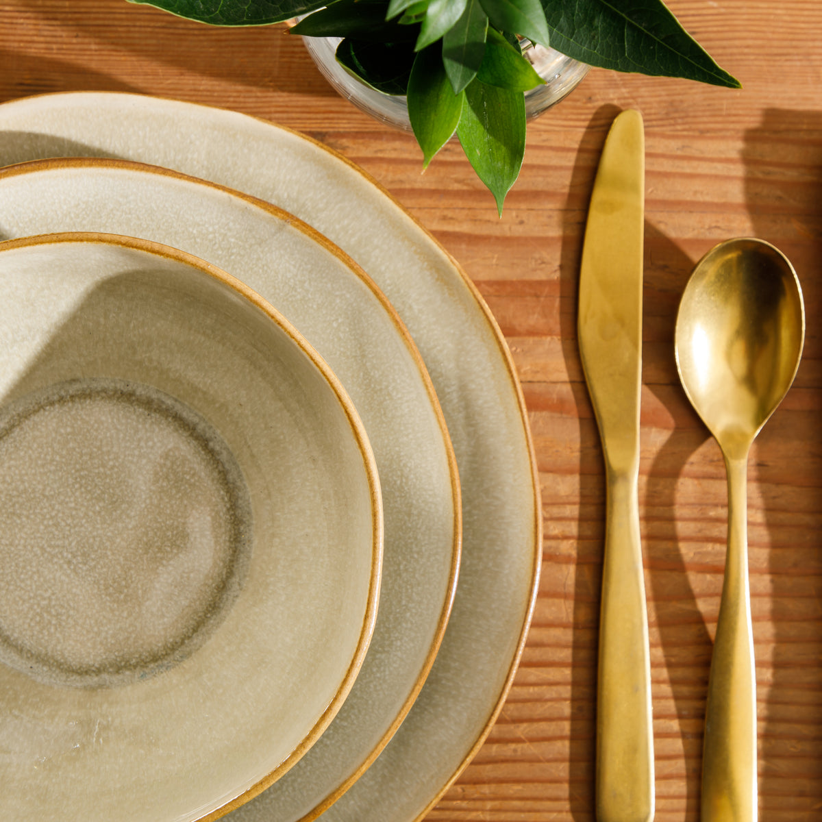 Gibson Elite Wild Archer Plates and Bowls Set, 12 Piece Stoneware Dinnerware Set for 4, Reactive Glaze, Dishwasher & Microwave Safe