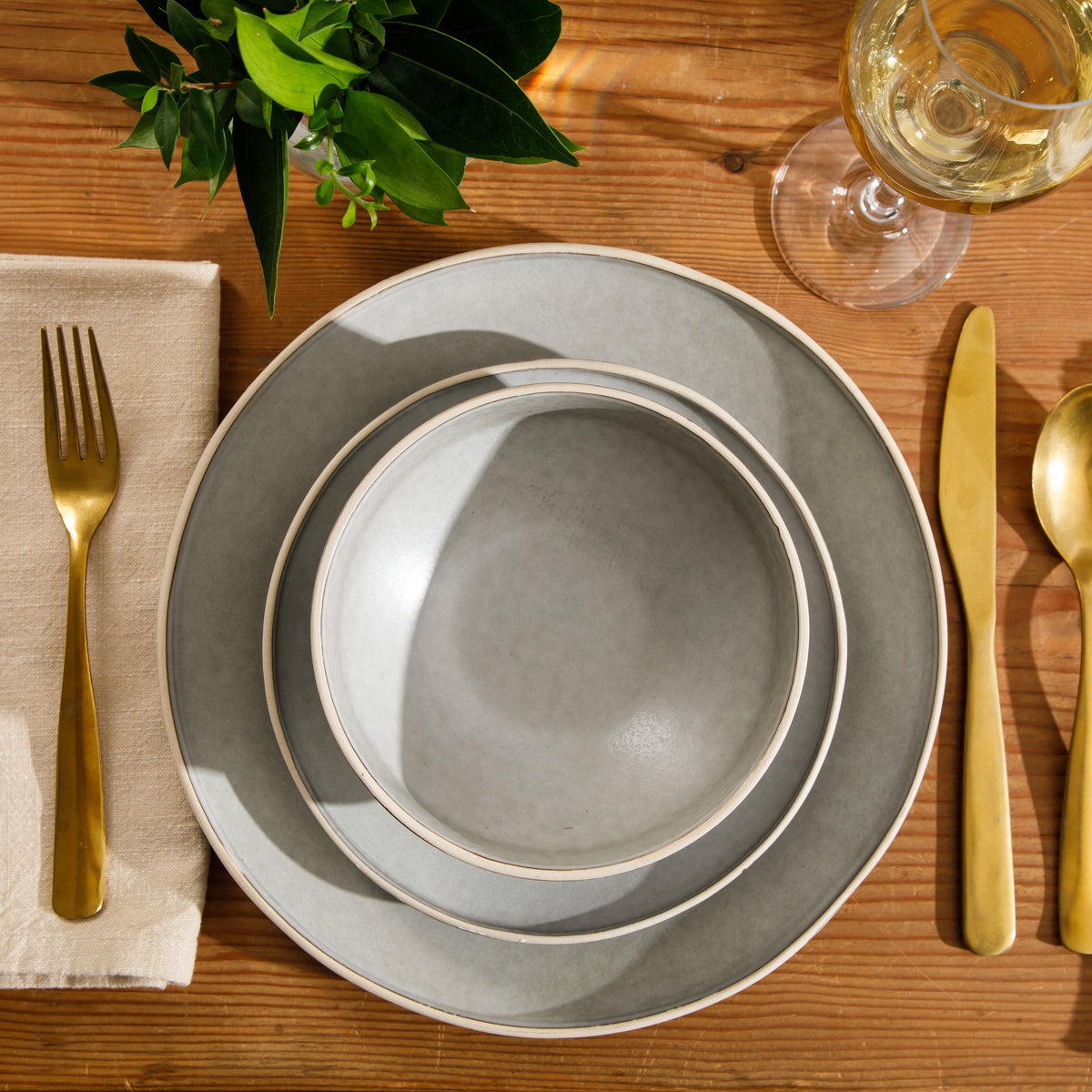 Gibson Elite Lake Country Plates and Bowls Set, 12 Piece Stoneware Dinnerware Set for 4, Reactive Glaze, Dishwasher & Microwave Safe