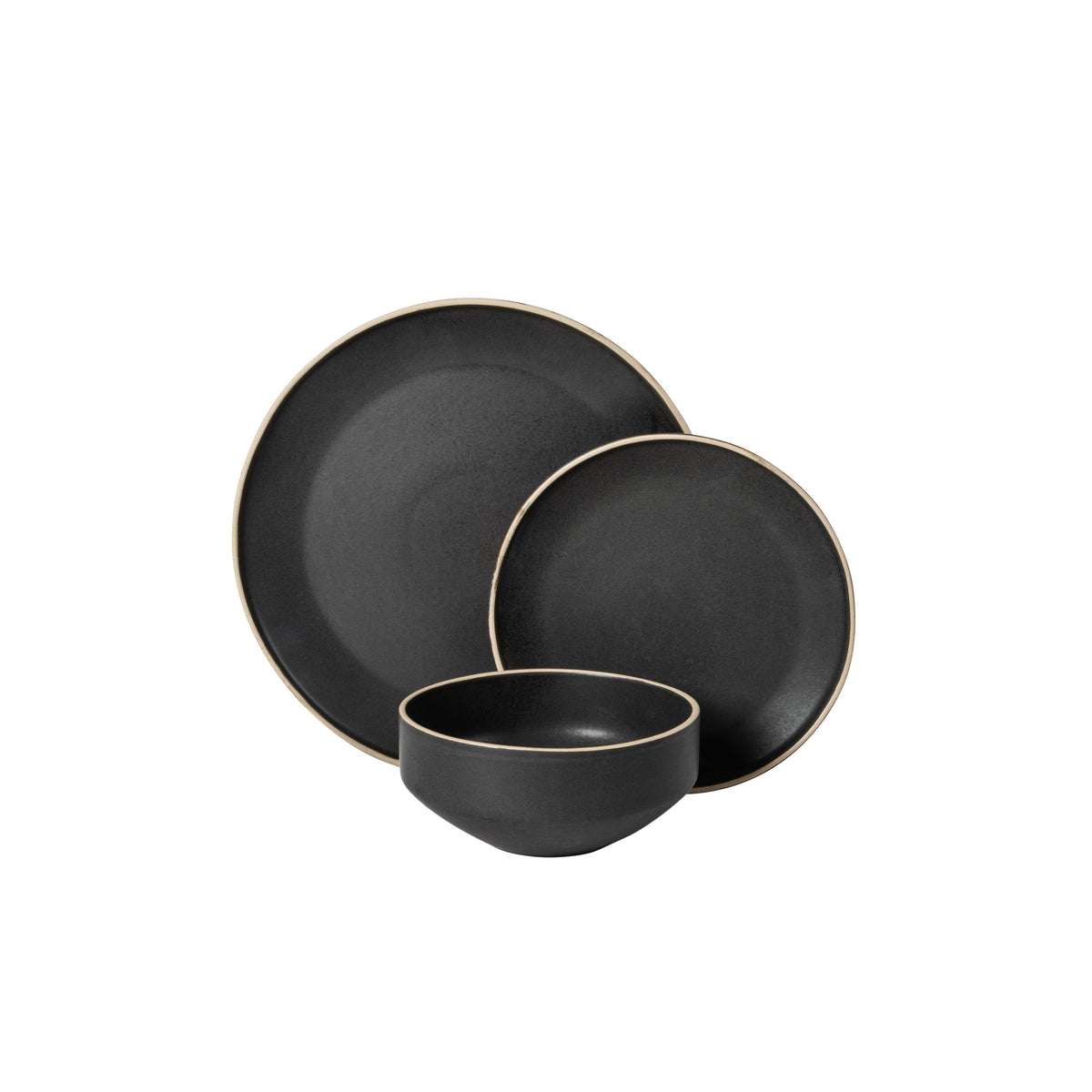 Gibson Elite Lake Country Plates and Bowls Set, 12 Piece Stoneware Dinnerware Set for 4, Reactive Glaze, Dishwasher & Microwave Safe